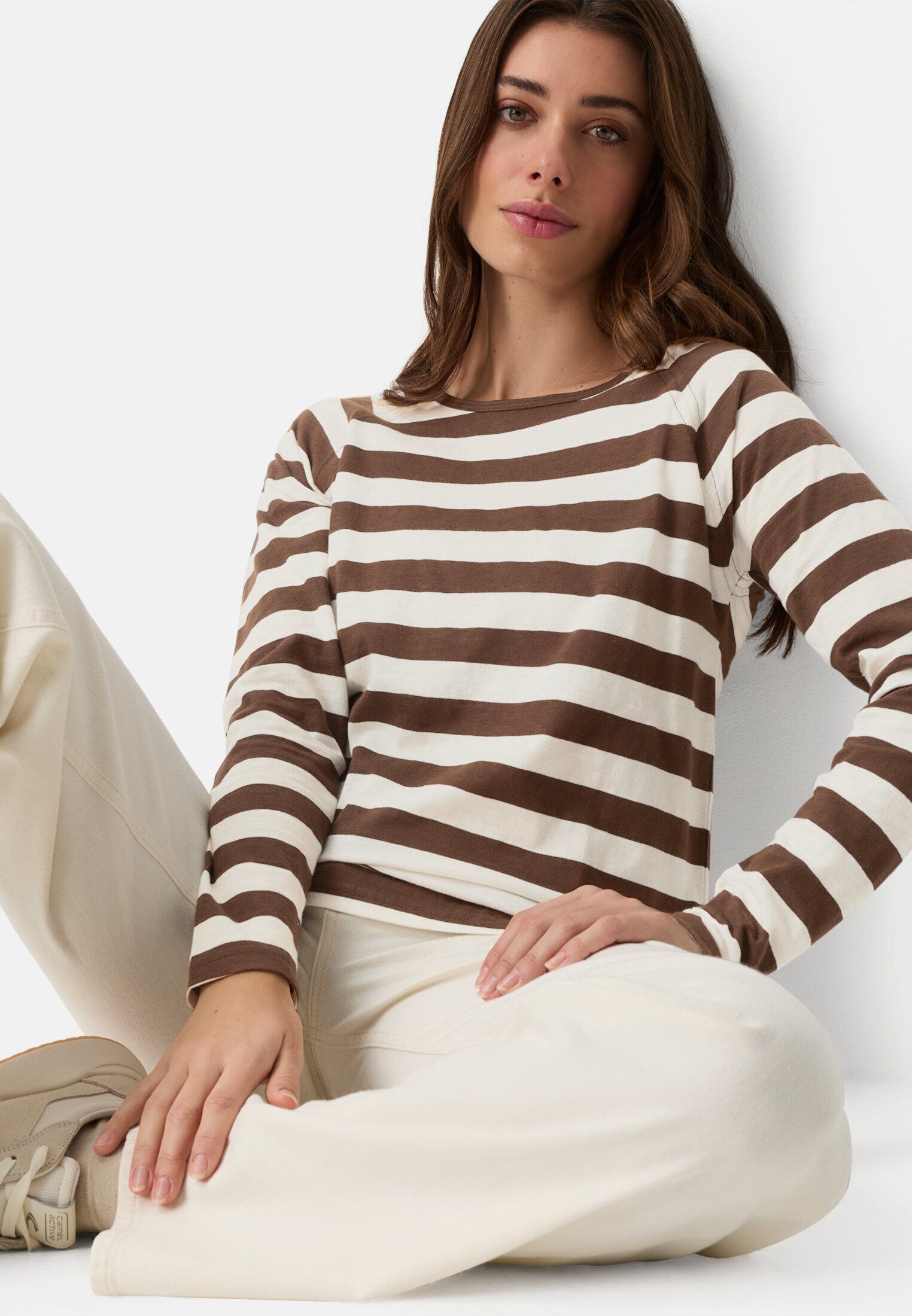 camel active Longsleeve aus reiner Baumwolle Langarm (1-tlg) – Bild 4 von 5