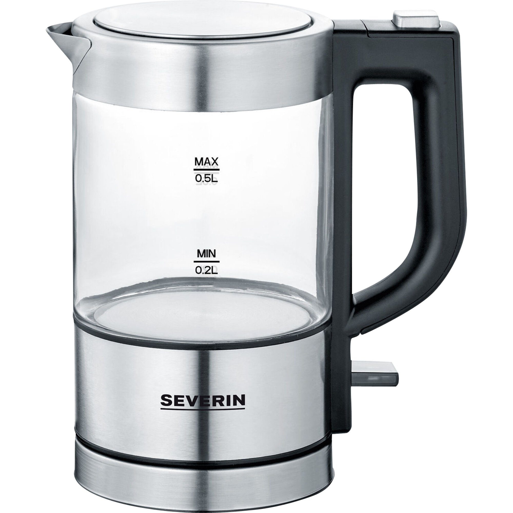 Severin Wasserkocher Severin Mini Glas-Wasserkocher WK 3472, (0,5, 0.5 l