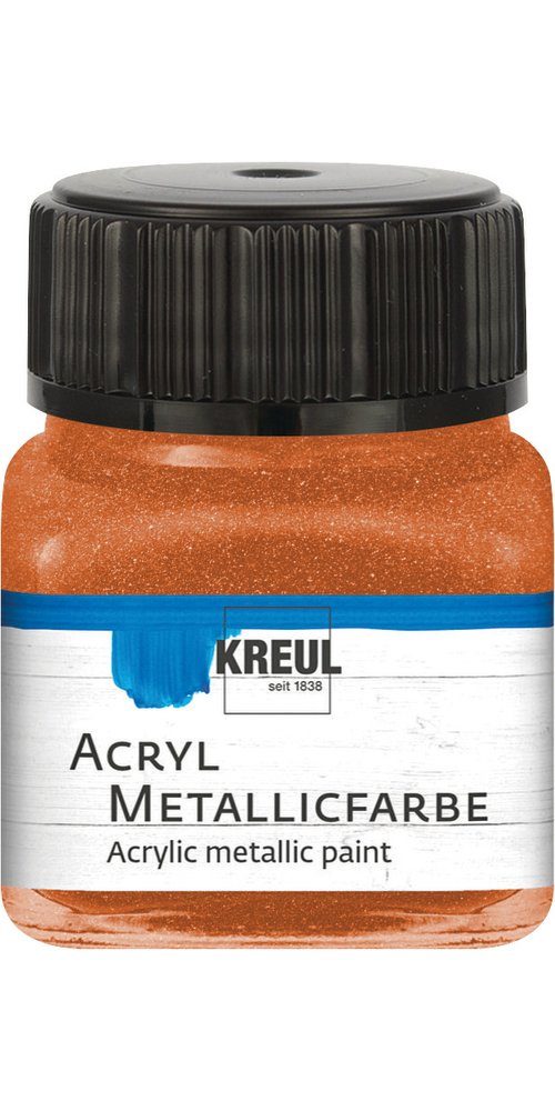 Kreul Metallglanzfarbe Acryl Metallicfarbe, 20 ml Kupfer