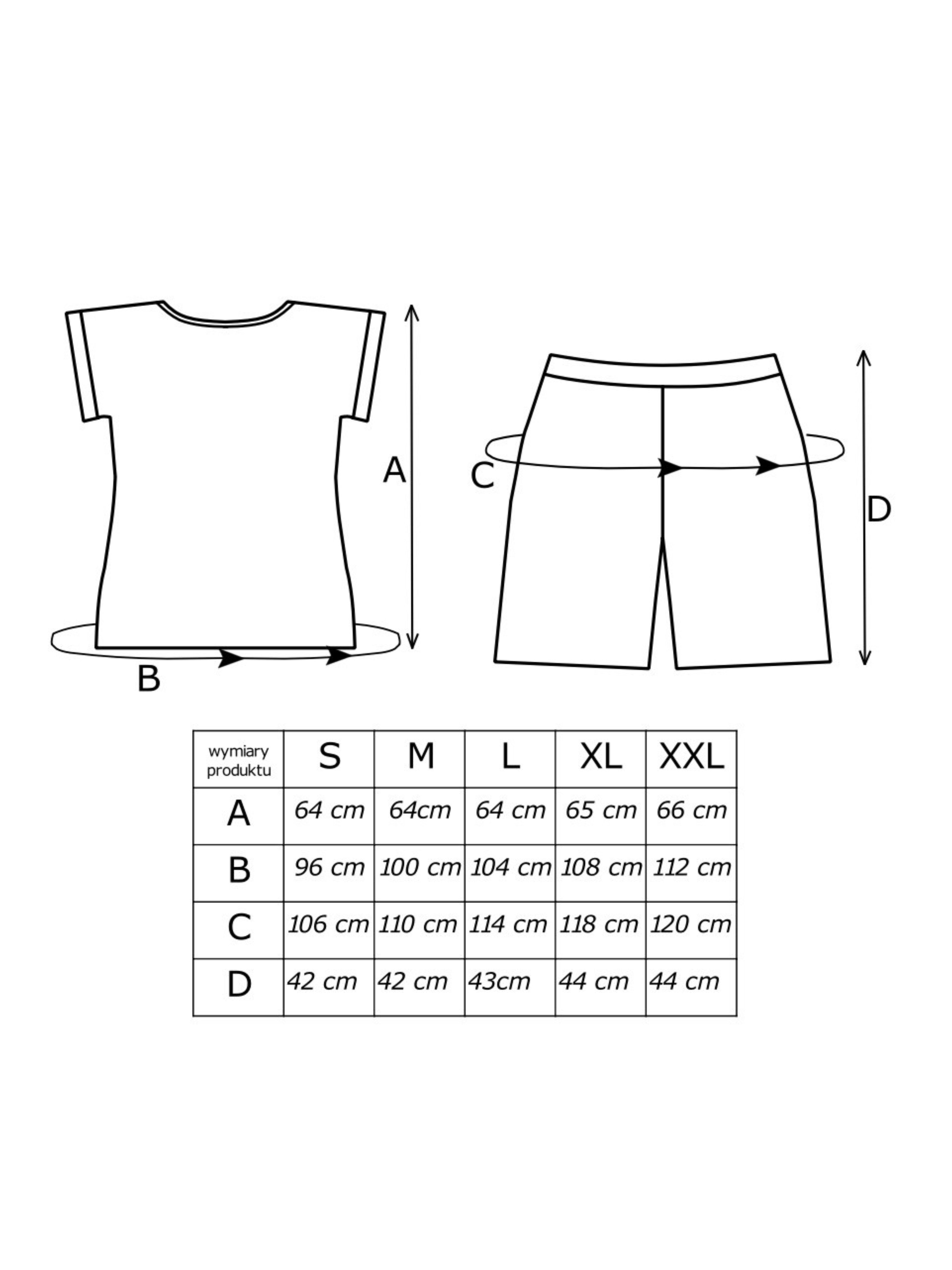 Donna Shorty Bermuda-Schlafanzug (2 tlg) Shorts mit Rosen-Druck und passendem Basic Shirt