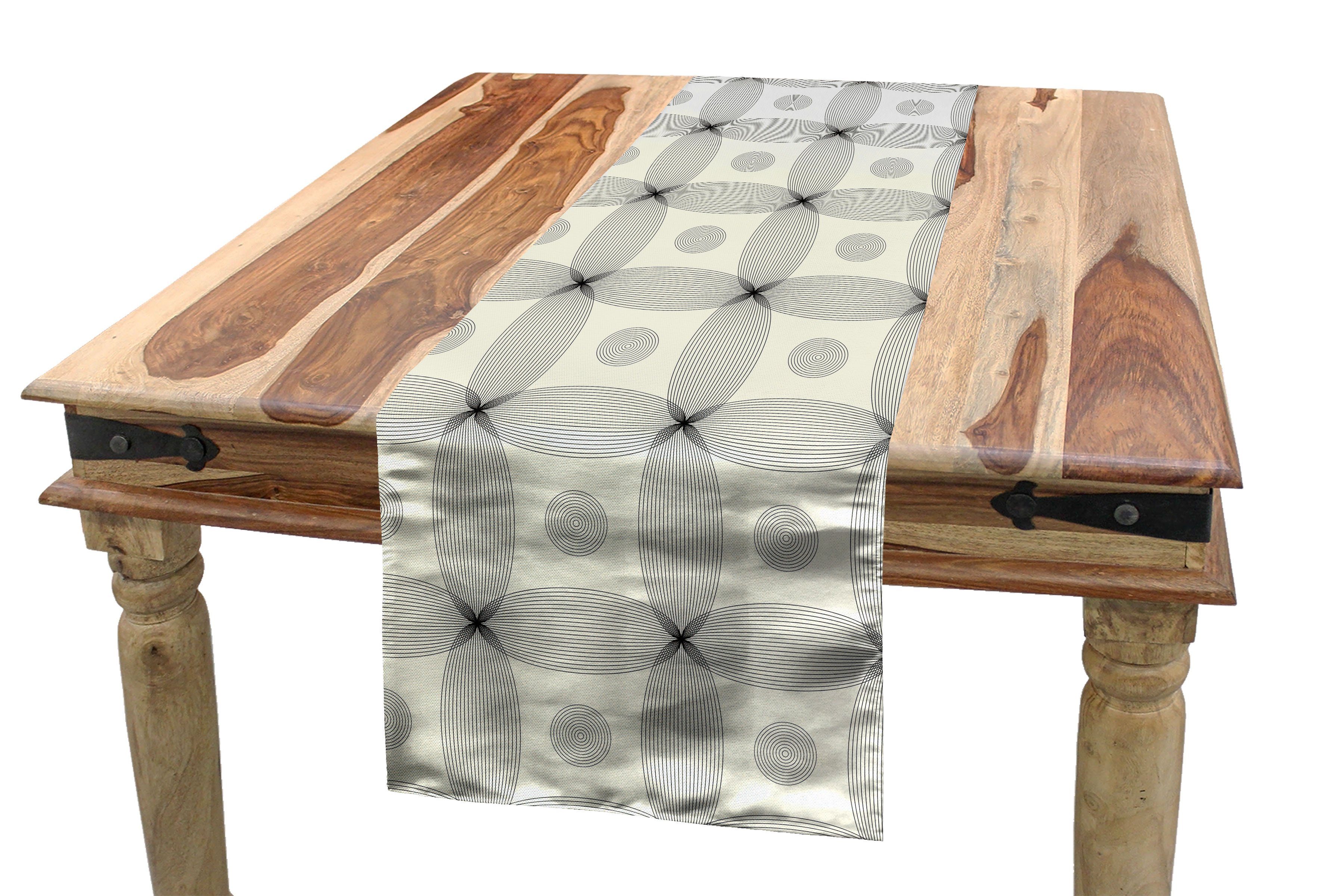 Dekorativer Line Abakuhaus Geometrisch Art Modern Tischläufer Thin Grid Tischläufer, Küche Esszimmer Rechteckiger