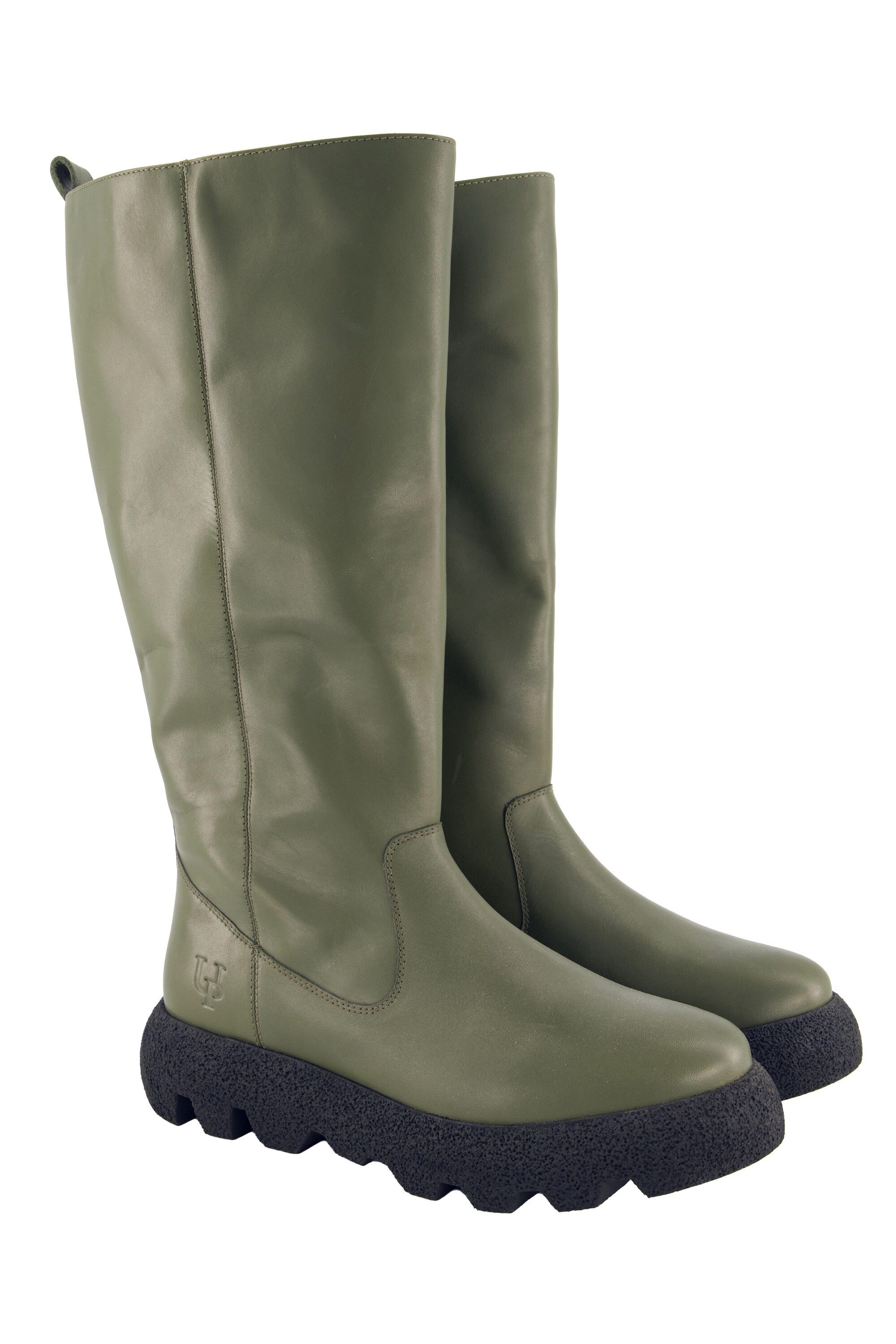 Ulla Popken Lederstiefel XXL-Schaft Nappaleder Weite H Stiefel
