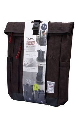 TROIKA Rucksack Roll Top Rucksack mit Steckverschluss aus Metall BUSINESS ROLL TOP