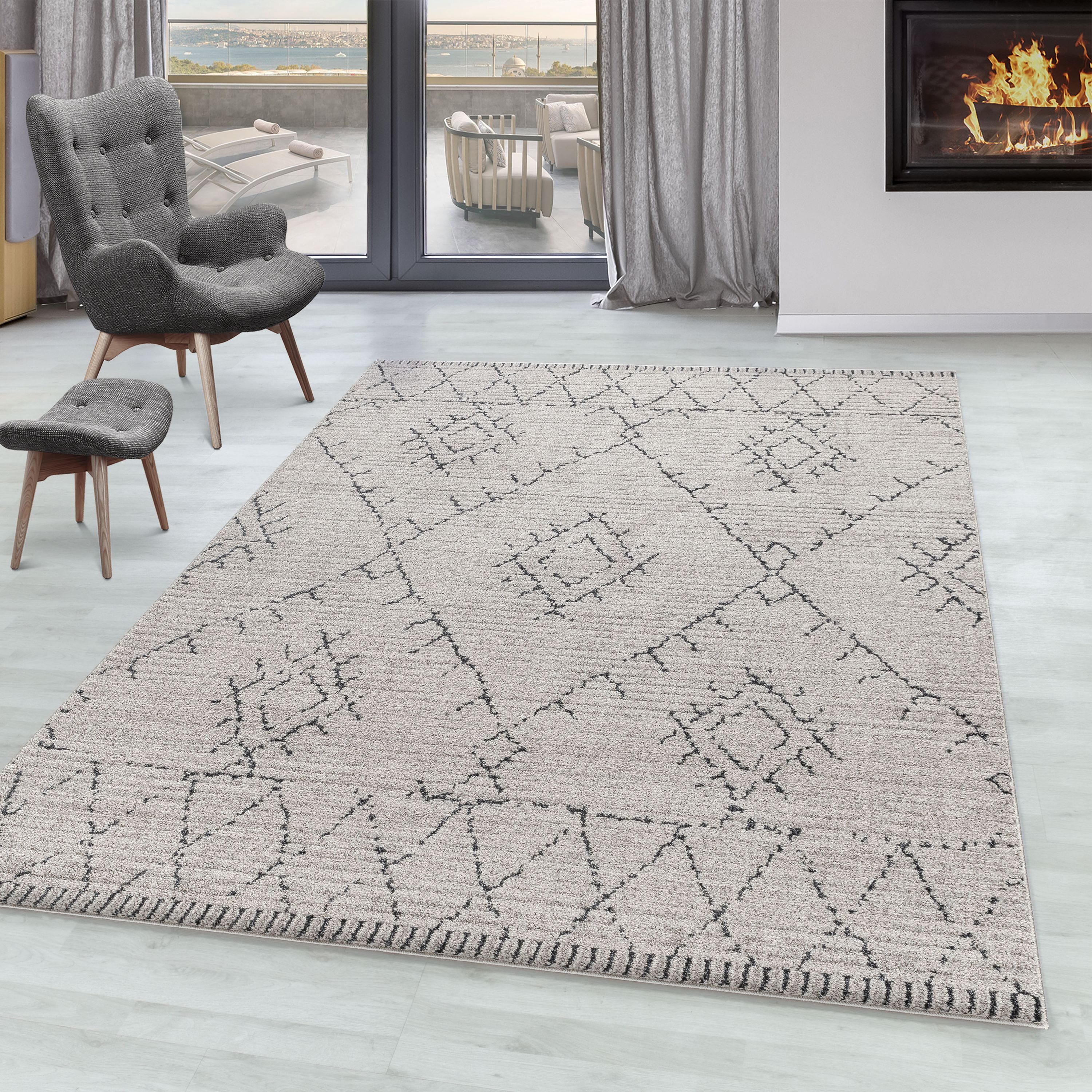 SIMPEX24 Designteppich Berber Design, Läufer, Höhe: günstig online kaufen