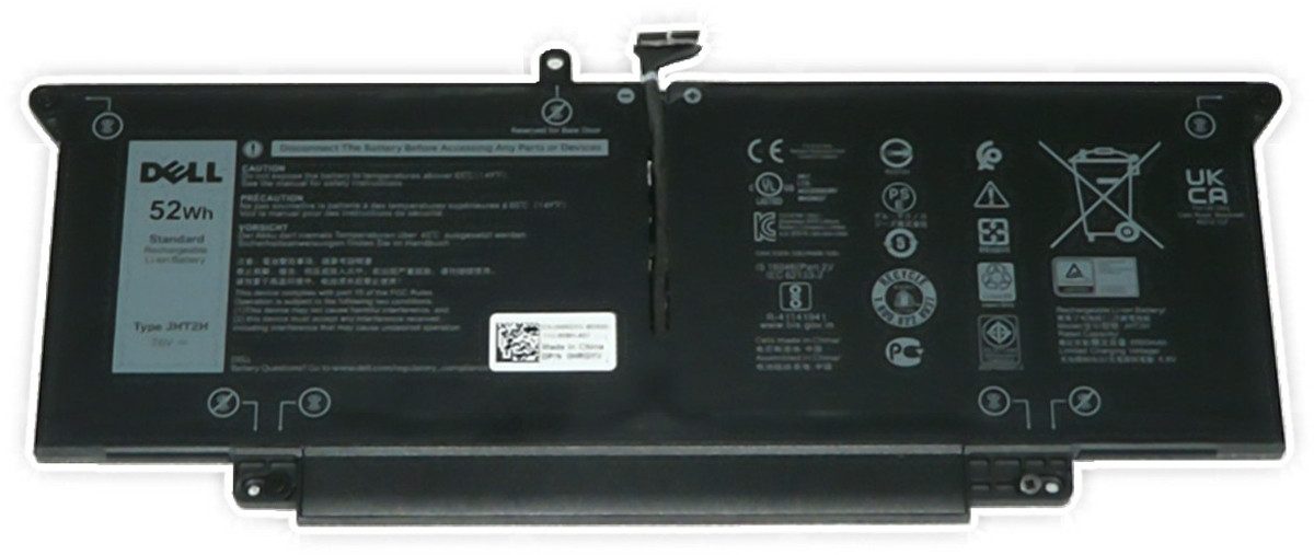 Dell Akku für Dell HRGYV Li-Ion 7,6 Volt 6800 mAh schwarz Laptop-Akku 6800 mAh (7.6 V)