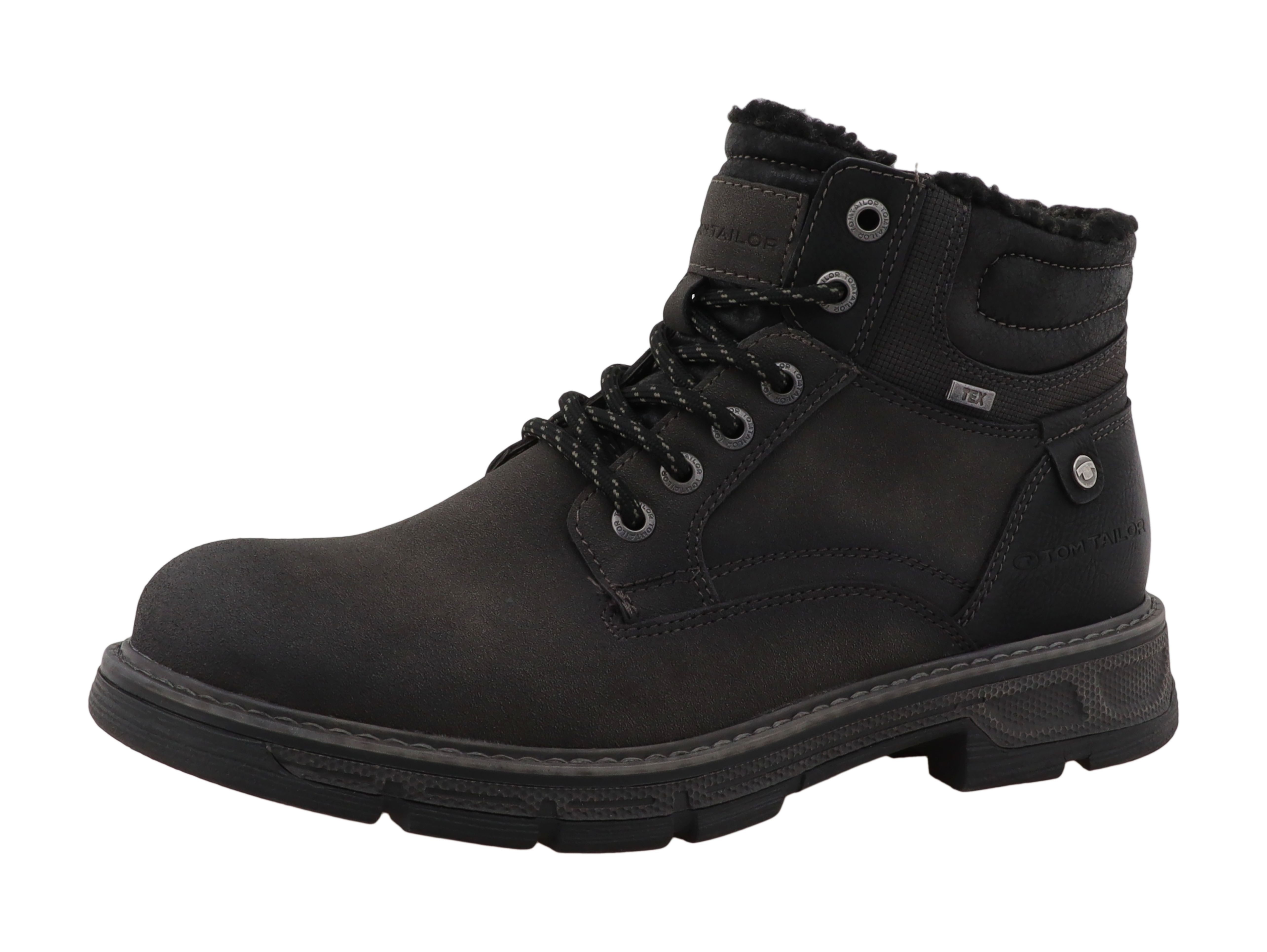 TOM TAILOR Winterboots Schnürboots mit Niete und Ziernähten