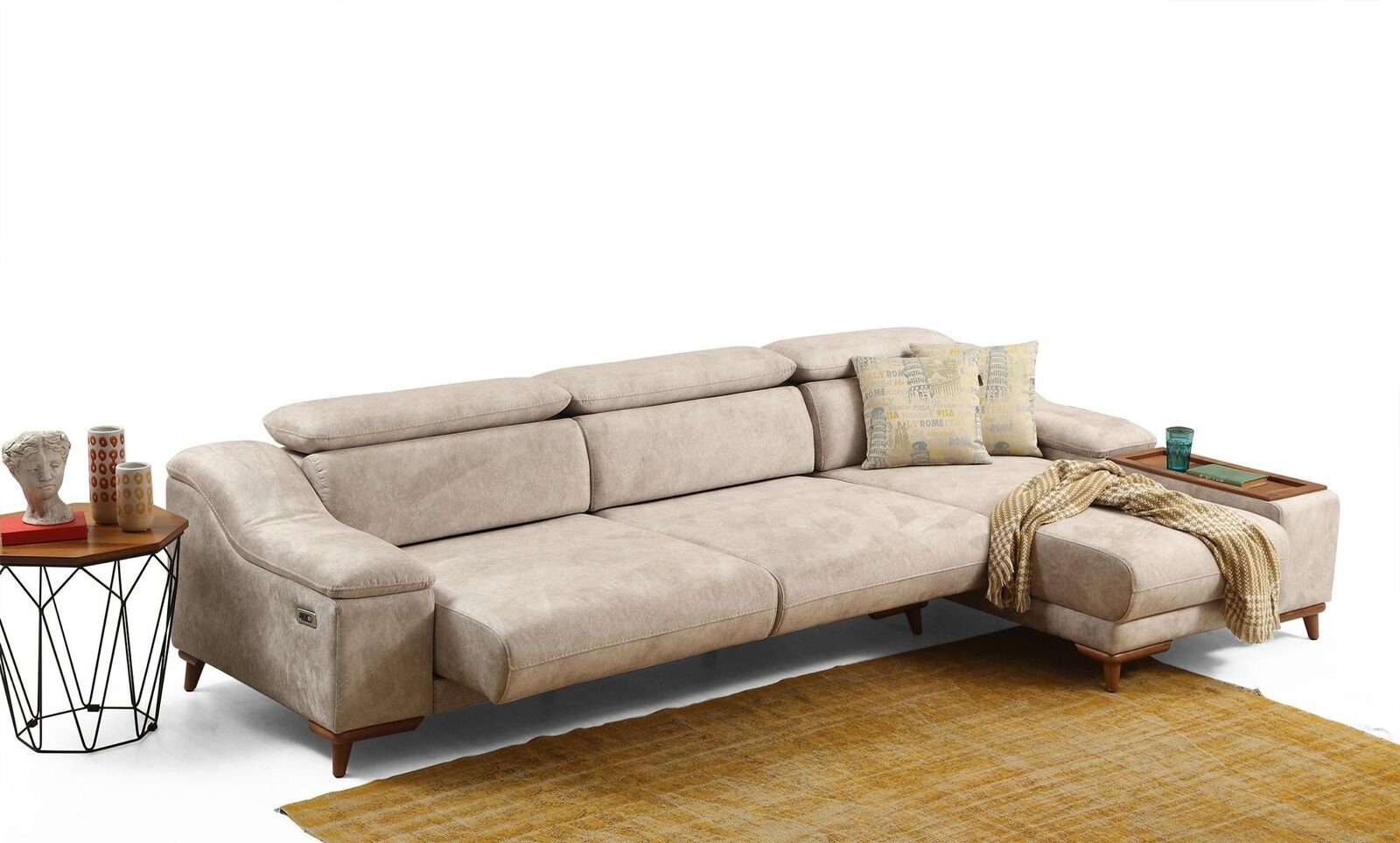 JVmoebel Ecksofa Design Ecksofa L-Form Sofa 3 Modern, Europa Couch Teile, Wohnzimmer Made in