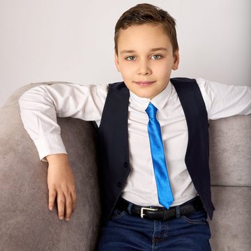 Ladeheid Krawatte Kinder für Jungen - Eleganter glänzender Look TKS 31cm x 4cm (1-St)