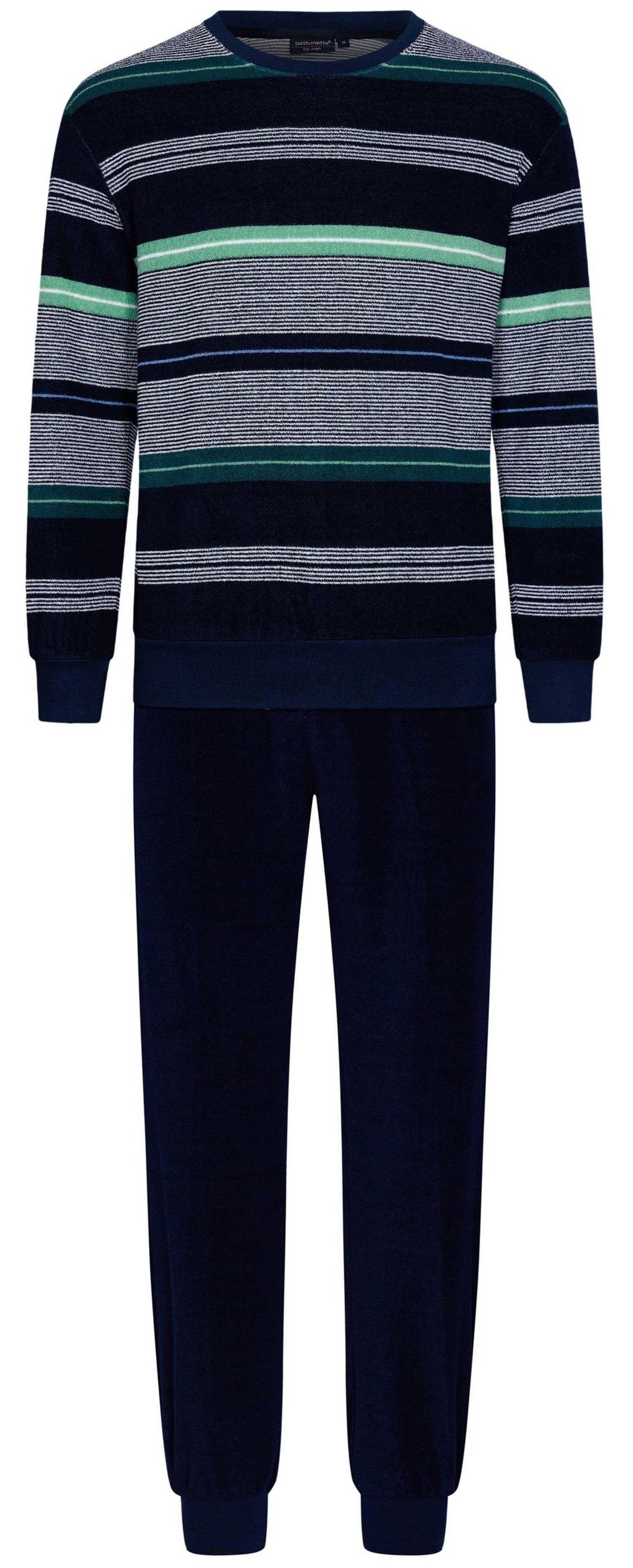 Pastunette Schlafanzug Herren Frottee Pyjama lang günstig online kaufen