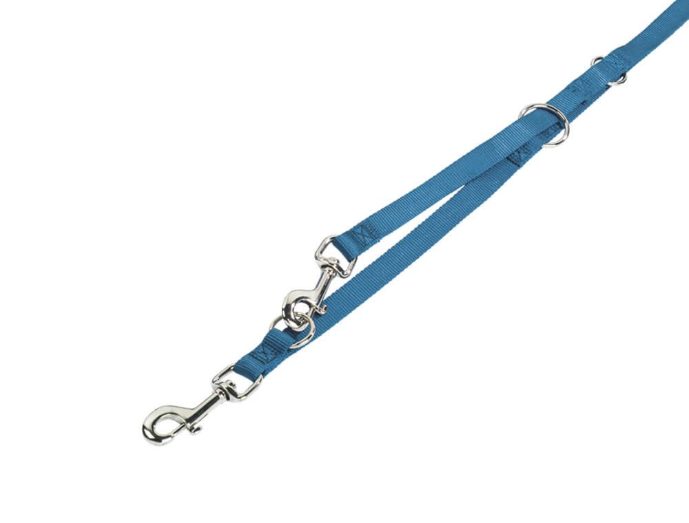 Nobby Hundeleine Führleine "Classic", hellblau, L-XL, Nylon, 3-fach verstellbar