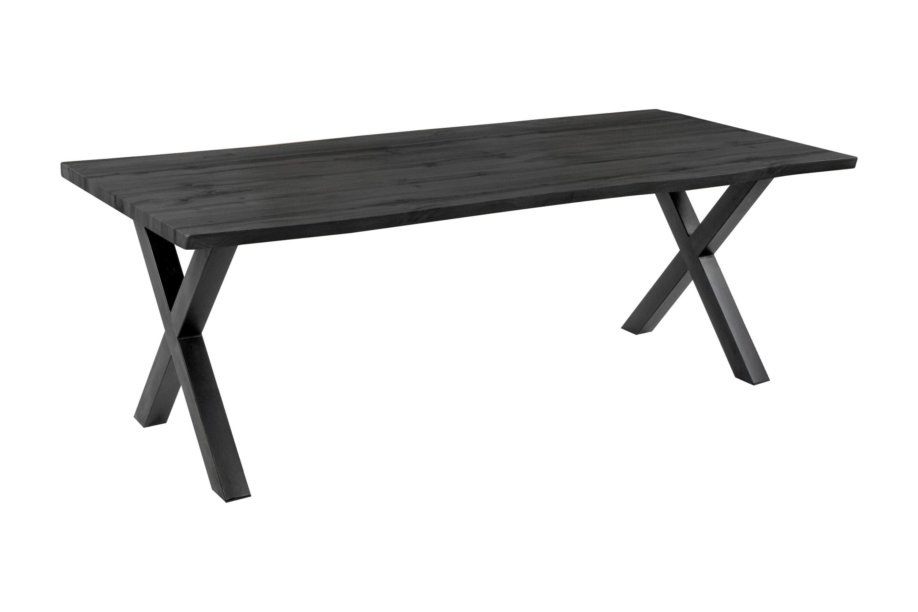 Loreno® Esstisch Josy, Holz-Optik Grau, Baumkante, günstig online kaufen