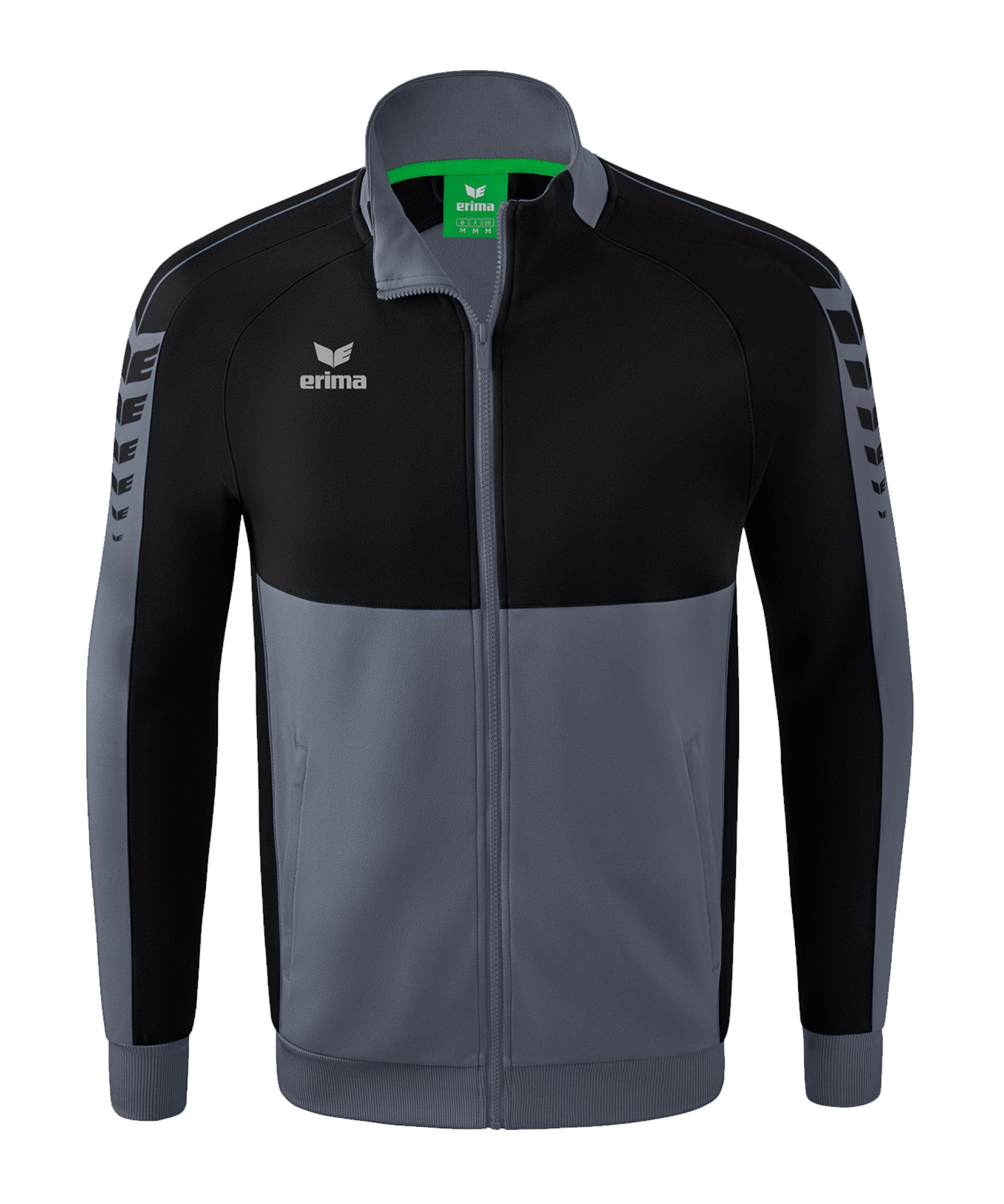 Erima Sweatjacke Six Wings Trainingsjacke grauschwarz