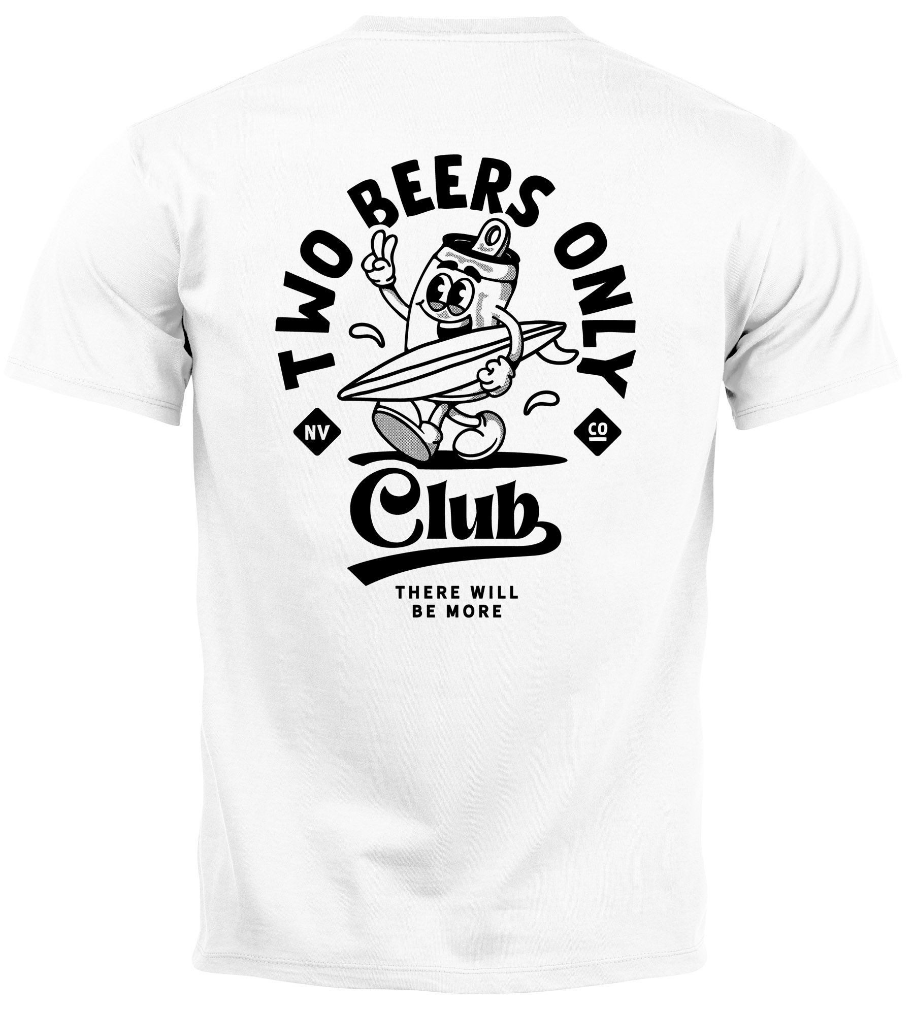 Neverless Print-Shirt Backprint T-Shirt Herren Bier günstig online kaufen