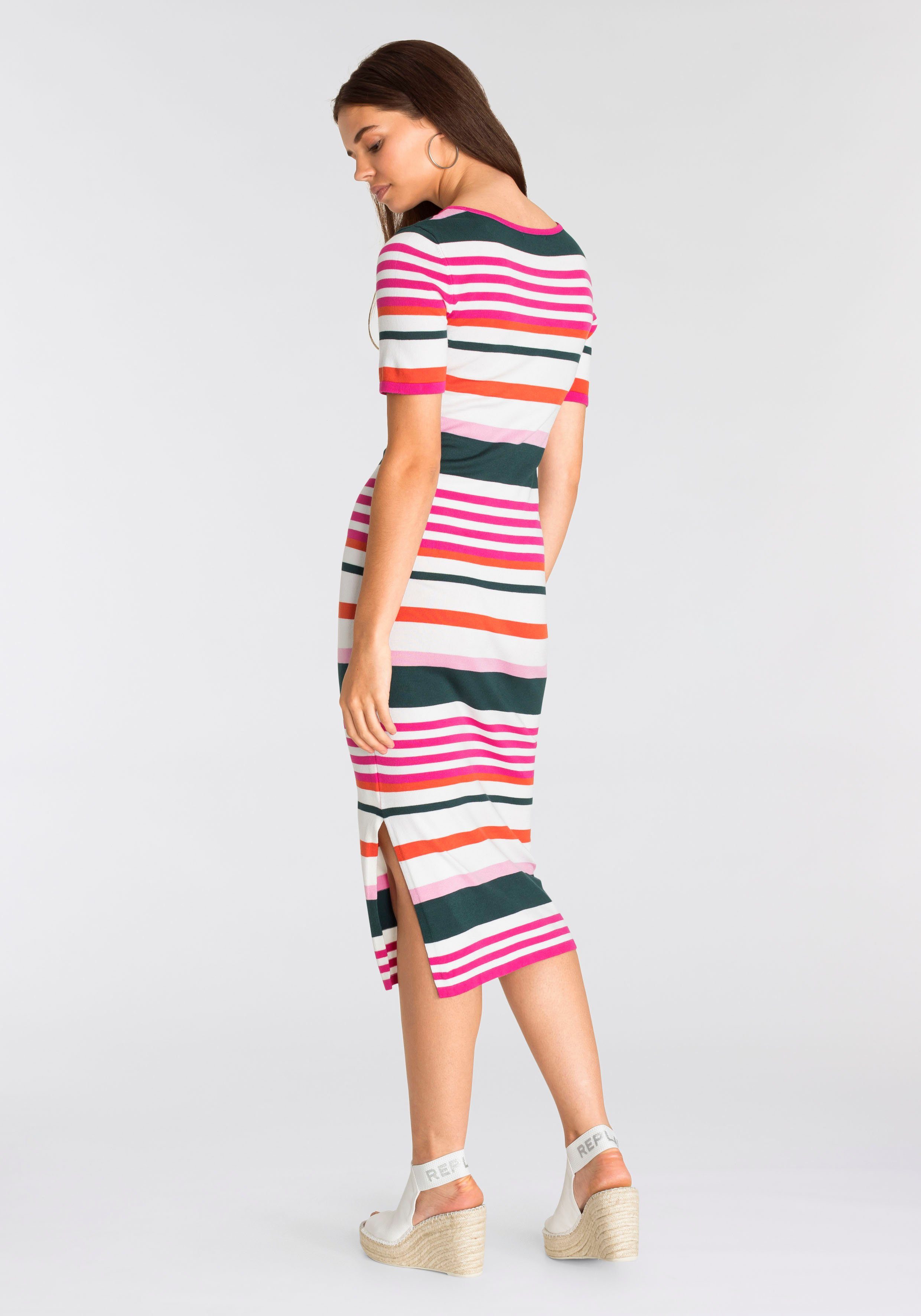 Damen Kleider AJC Strickkleid im Multicolor-Streifendesign - NEUE KOLLEKTION