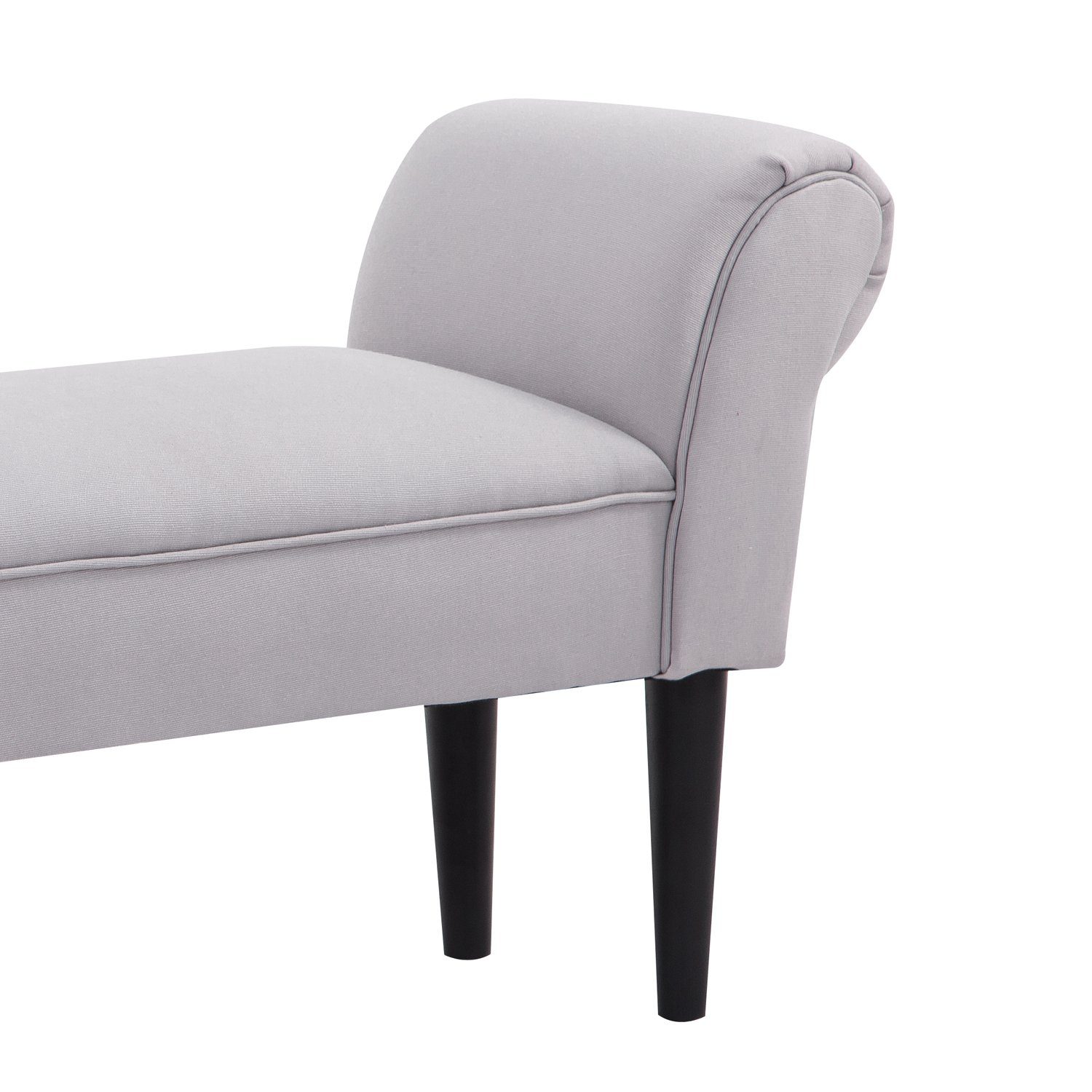 HOMCOM Polsterbank Flurbank für Schlafzimmer (Bettbank, 1-St., Sitzottomane), Grau, 102 x 36 x 51 cm