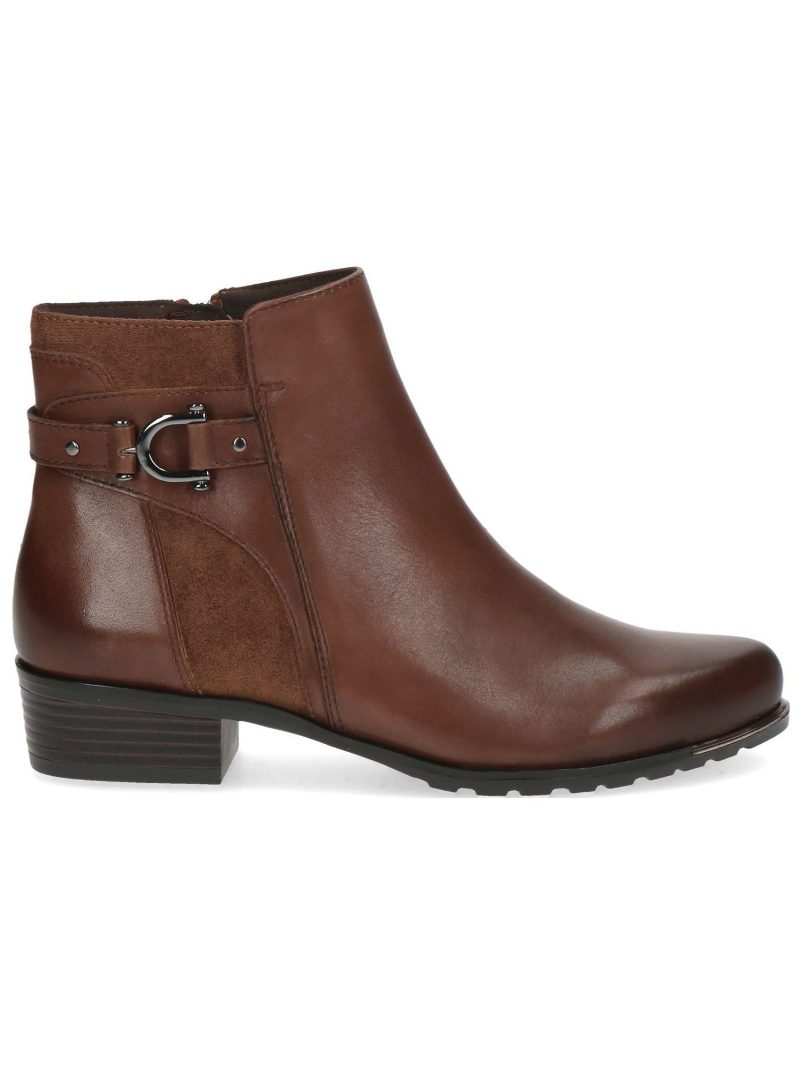 Stiefelette Leder/Textil . Stiefelette
