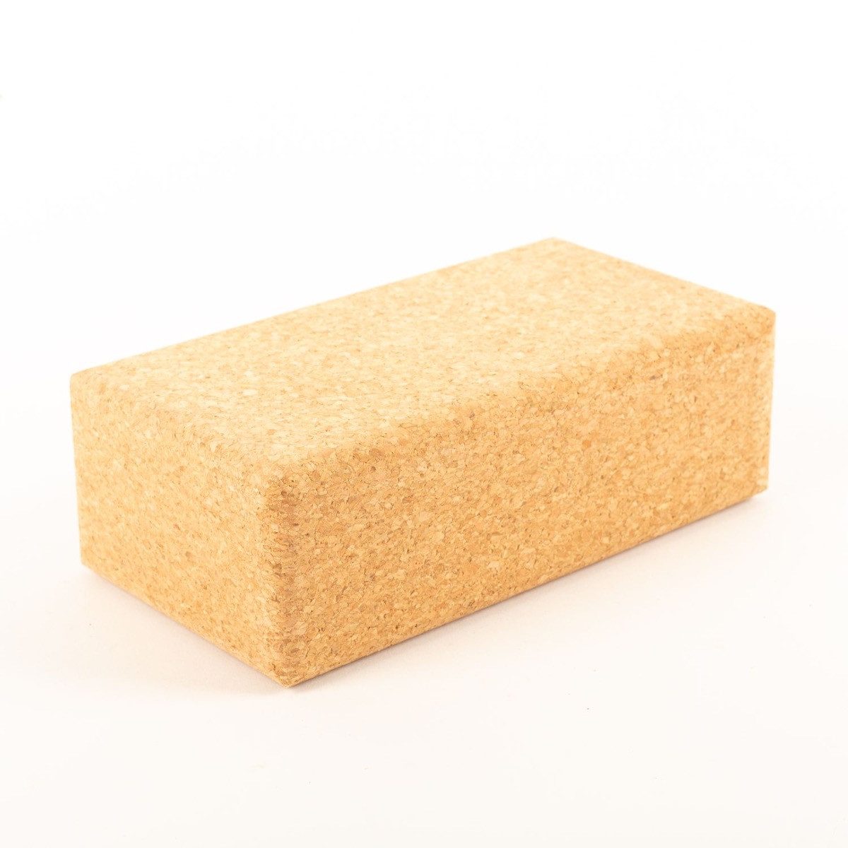 INNA-Glas Yogablock Yoga Block MEVA aus Presskork, Natur, 22,5x12x7,5cm