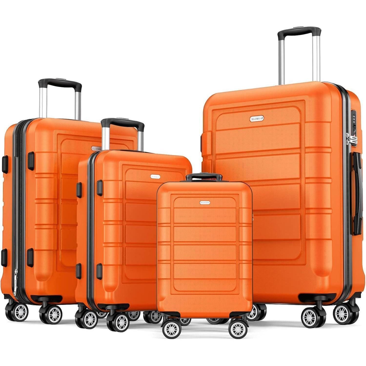 LuxusKollektion Kofferset Kofferset 4tlg Hartschale Leicht ABS PC Erweiterbar TSA Handgepäck