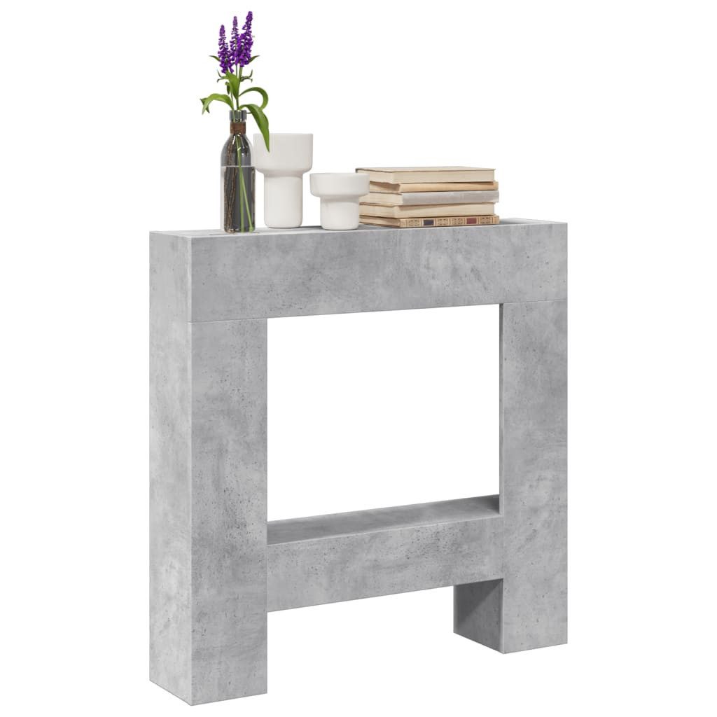 vidaXL Kaminumbauschrank Kaminumrandung Betongrau 81x18x82 cm Holzwerkstoff