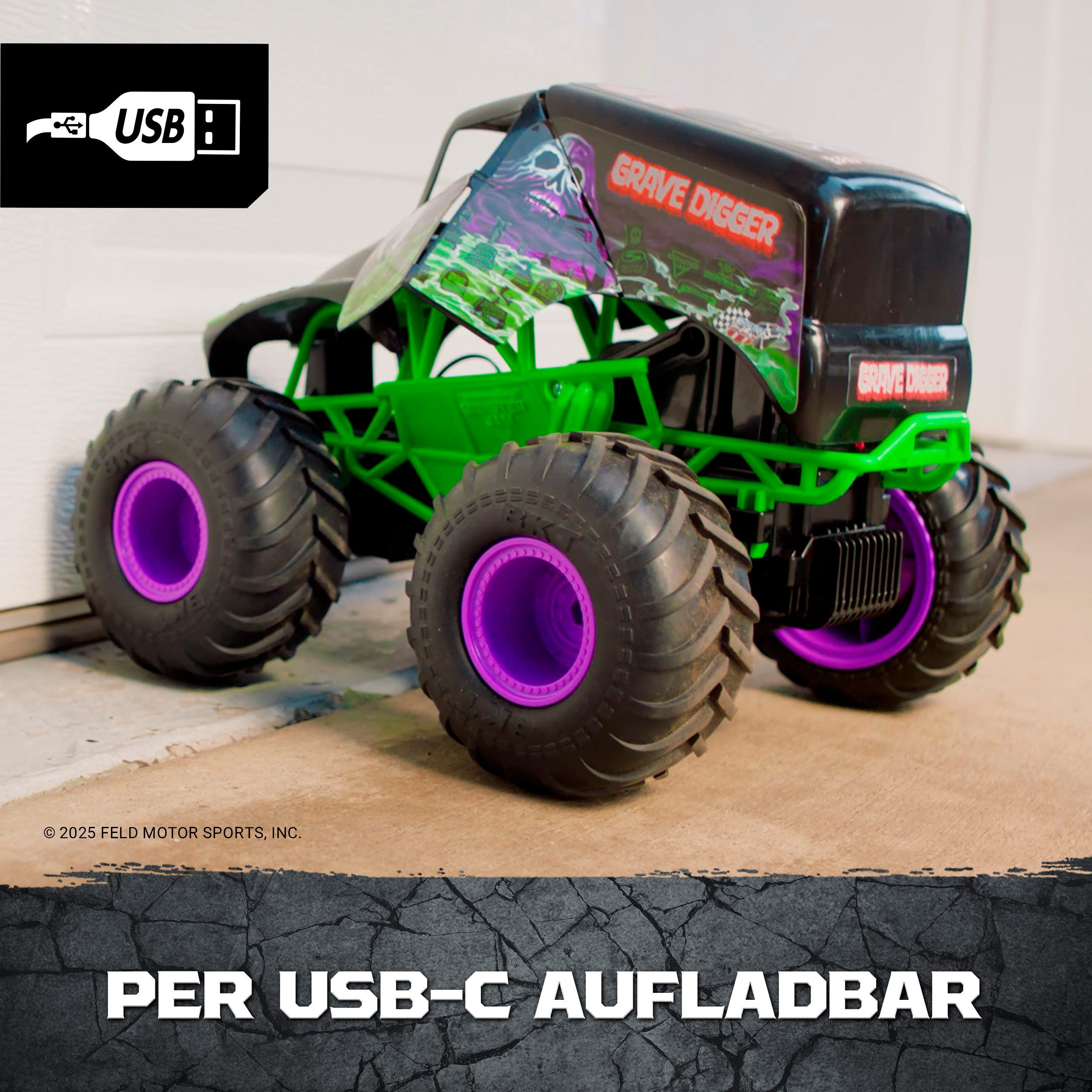 Spin Master RC-Monstertruck Monster Jam - Smash 'n Bash Grave Digger