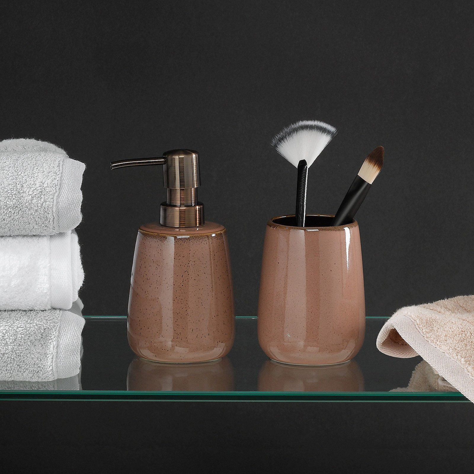 kela Seifenspender Liana, Retro-Look, glänzende Keramik, 300 ml, leicht zu günstig online kaufen