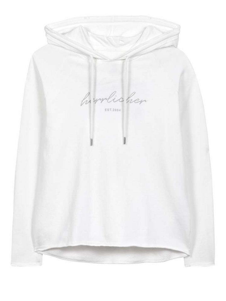 Herrlicher Kapuzensweatshirt Anniston, Abgerundeter Saum, Offene Kanten  Design