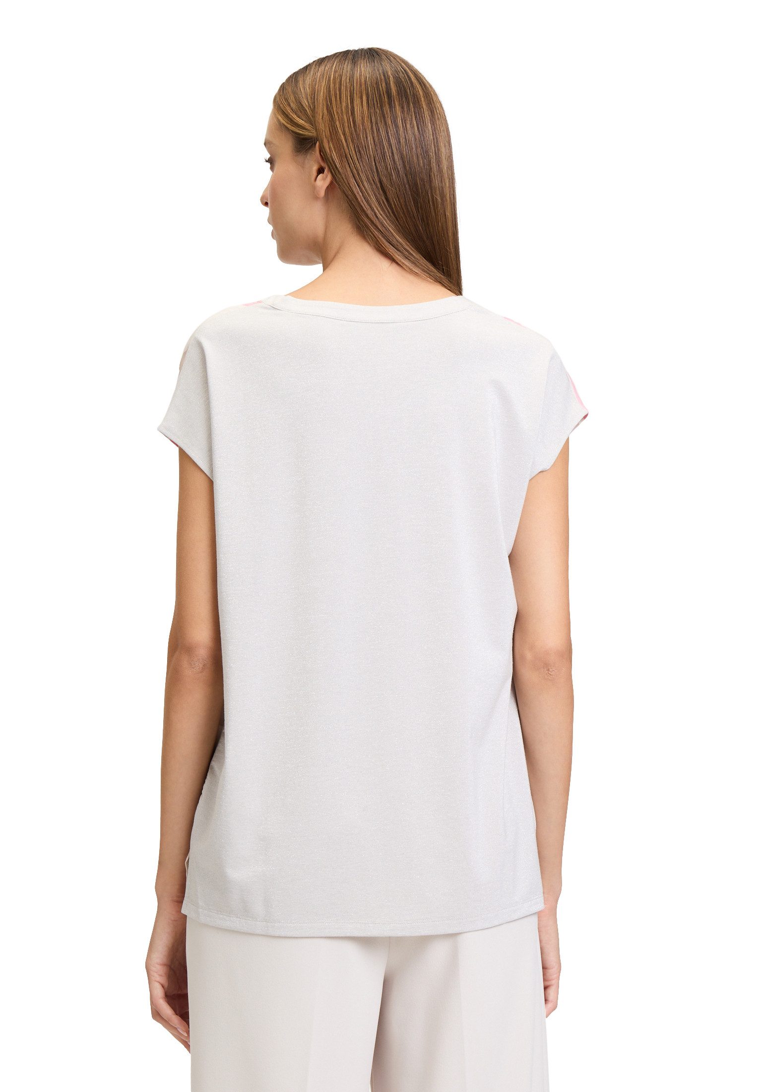 Betty Barclay Kurzarmshirt Damen mit Ringel (1-tlg) Materialmix