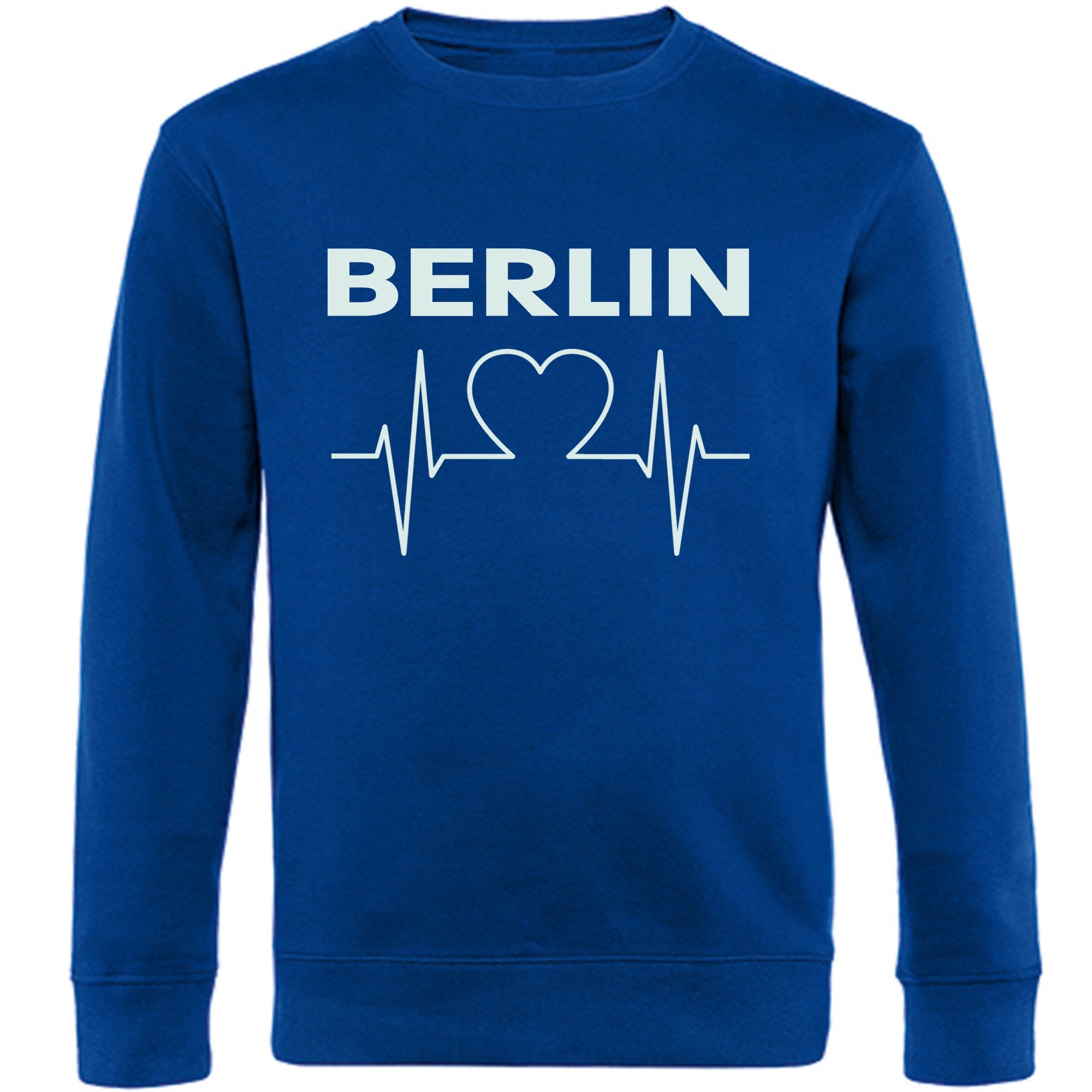 multifanshop Sweatshirt Berlin blau - Herzschlag - Pullover