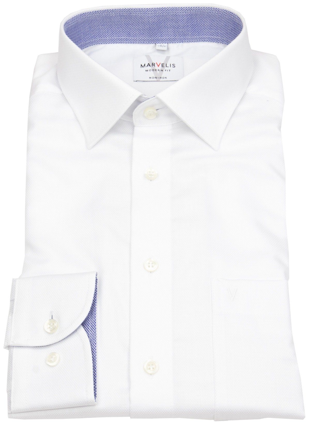 MARVELIS Langarmhemd Modern Fit modern FitHaifisch