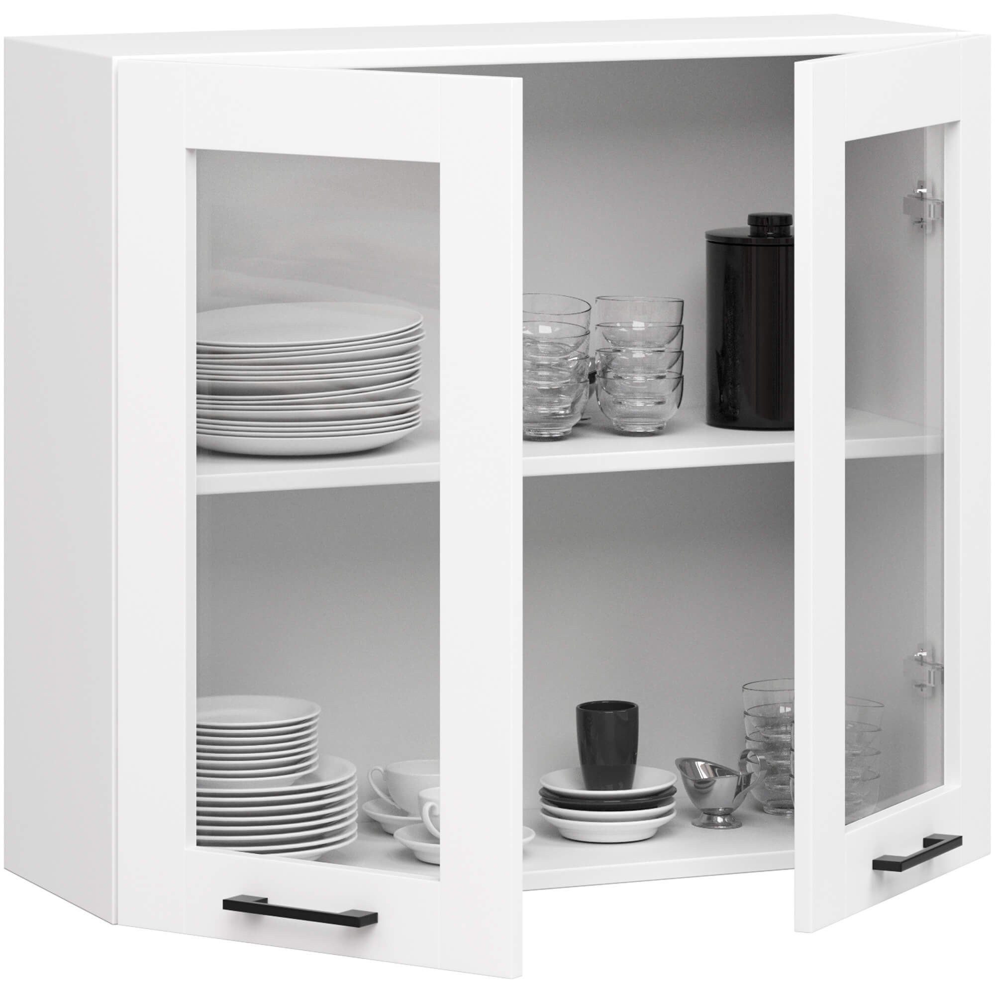 Raumhirsch Furniture Hängeschrank Moderner Hängeschrank Küche - Praktische Aufbewahrung - Wandschrank 60x72x31 cm, matt weiß, Soft-Close, höhenverstellbare Einlegeböden