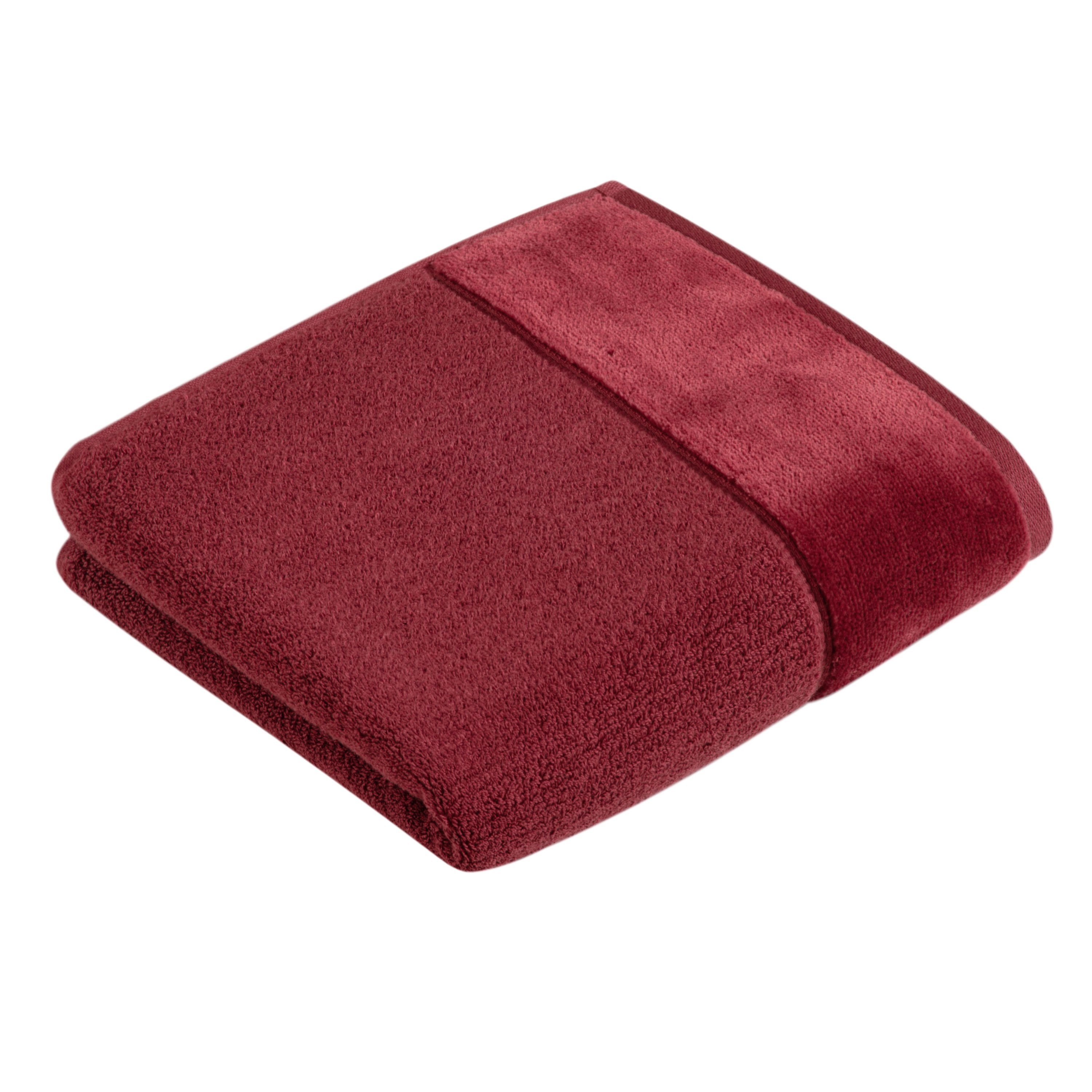 Elegante Baumwolle, Pure, Veloursbordüre rock Handtuch Bio Vossen red