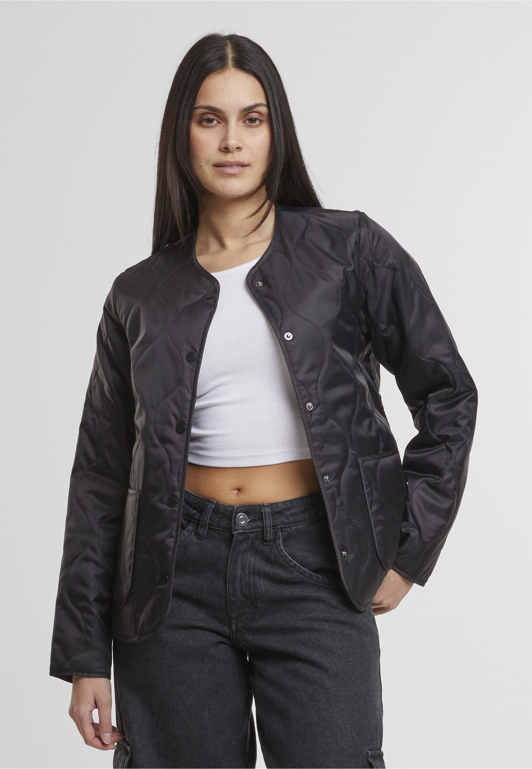 URBAN CLASSICS Allwetterjacke Urban Classics Ladies Quilted Jacket (1-St)