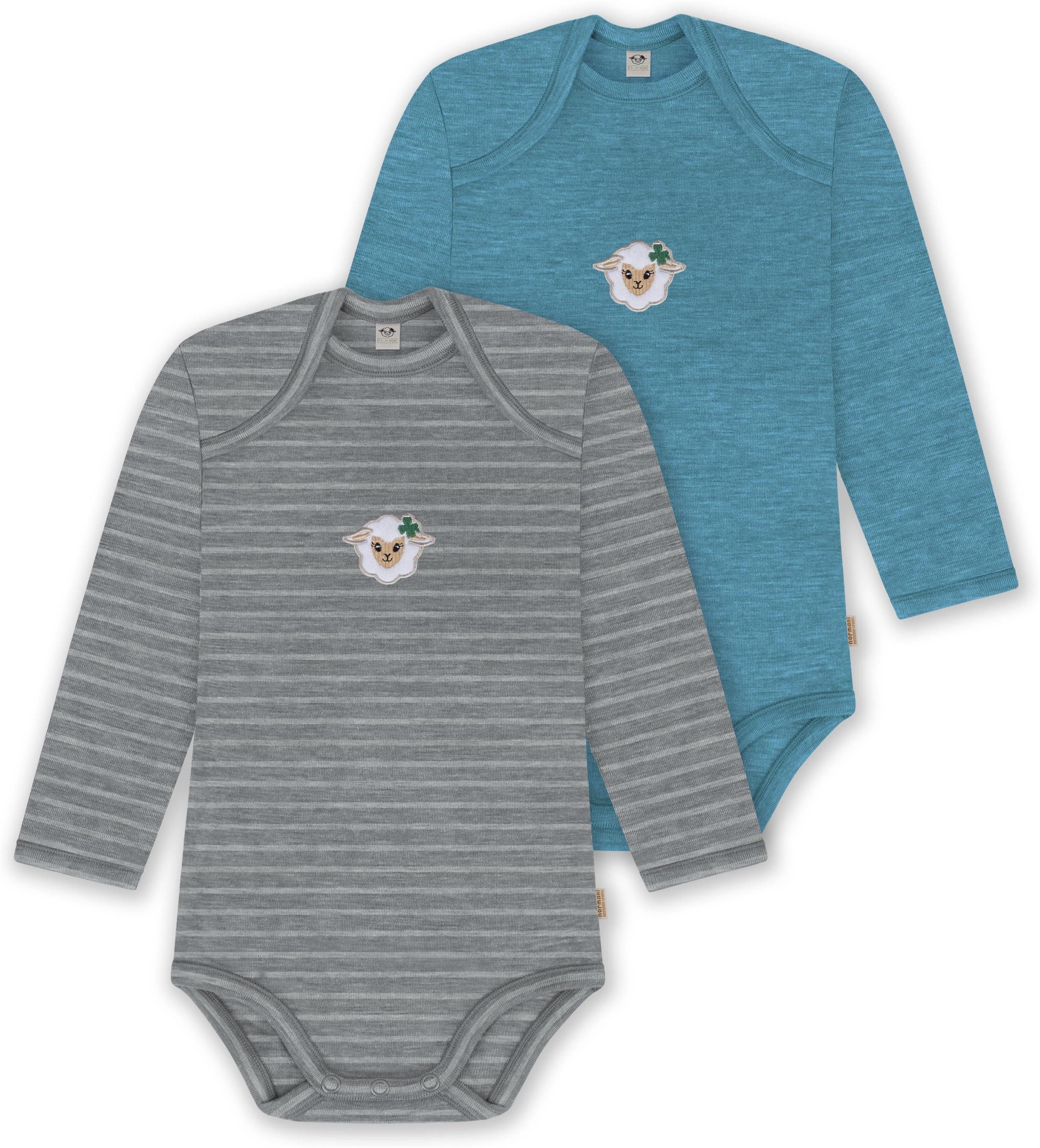 Langarmwickelbody 2er Pack Baby Merino Body Langarm Auckland