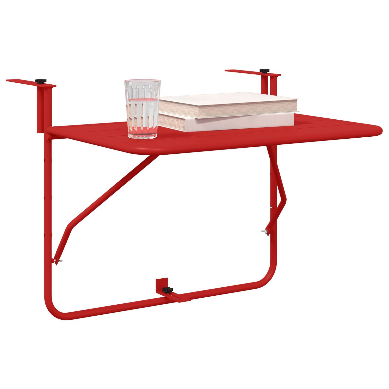 vidaXL Gartentisch Balkon Tisch Rot Metall günstig online kaufen