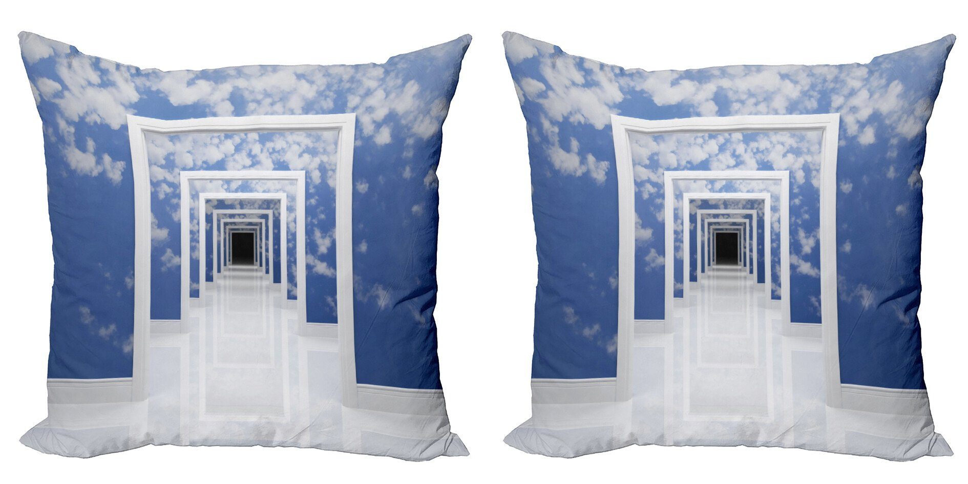 Kissenbezüge Modern Stück), Futuristisch Doppelseitiger Walls (2 Accent Himmel-Wolken Digitaldruck, Abakuhaus auf