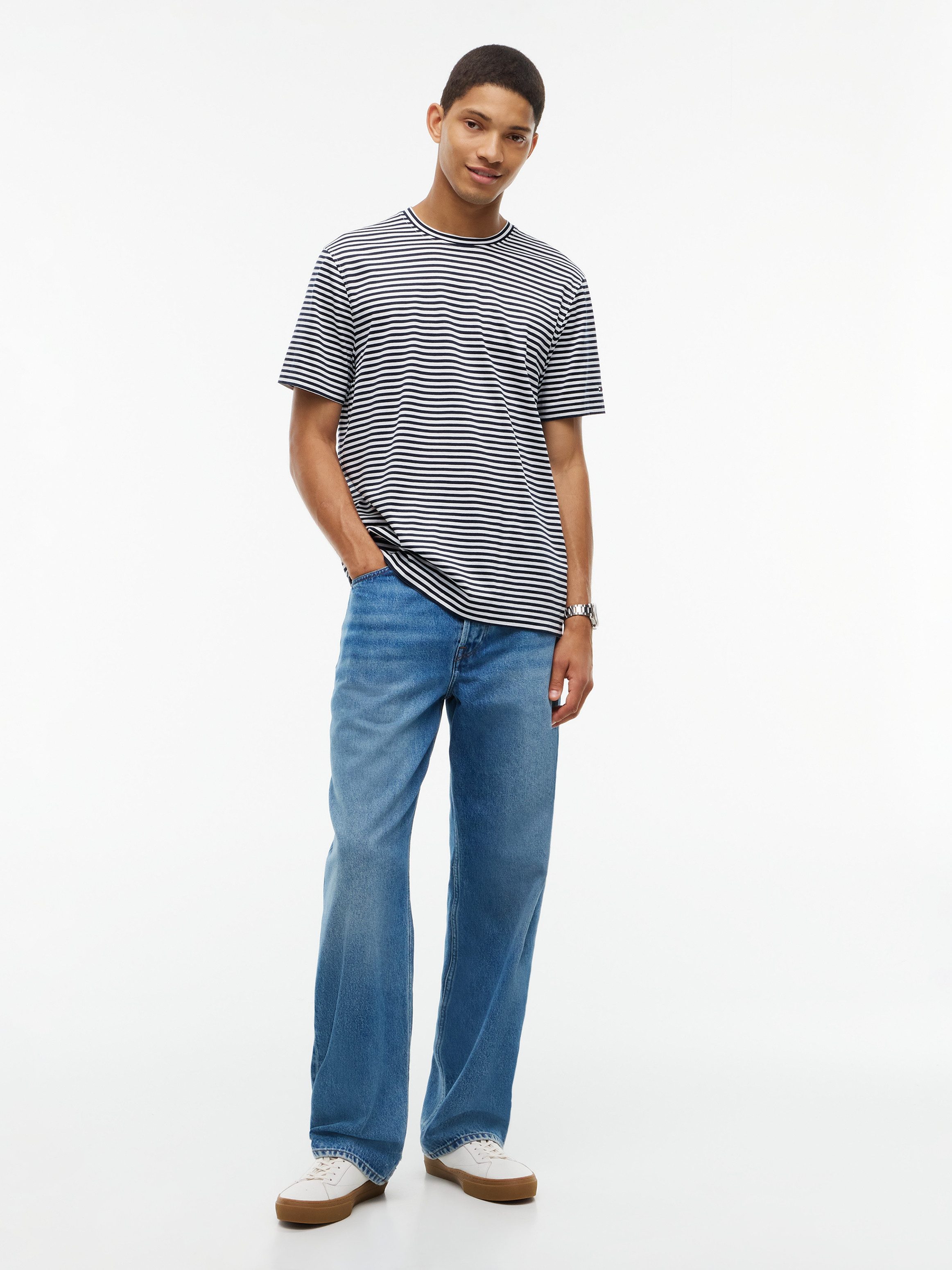 Tommy Hilfiger T-Shirt Premium Line Mercerized T-Shirt softe Premium Baumwolle Merzerisiert – Bild 5 von 5