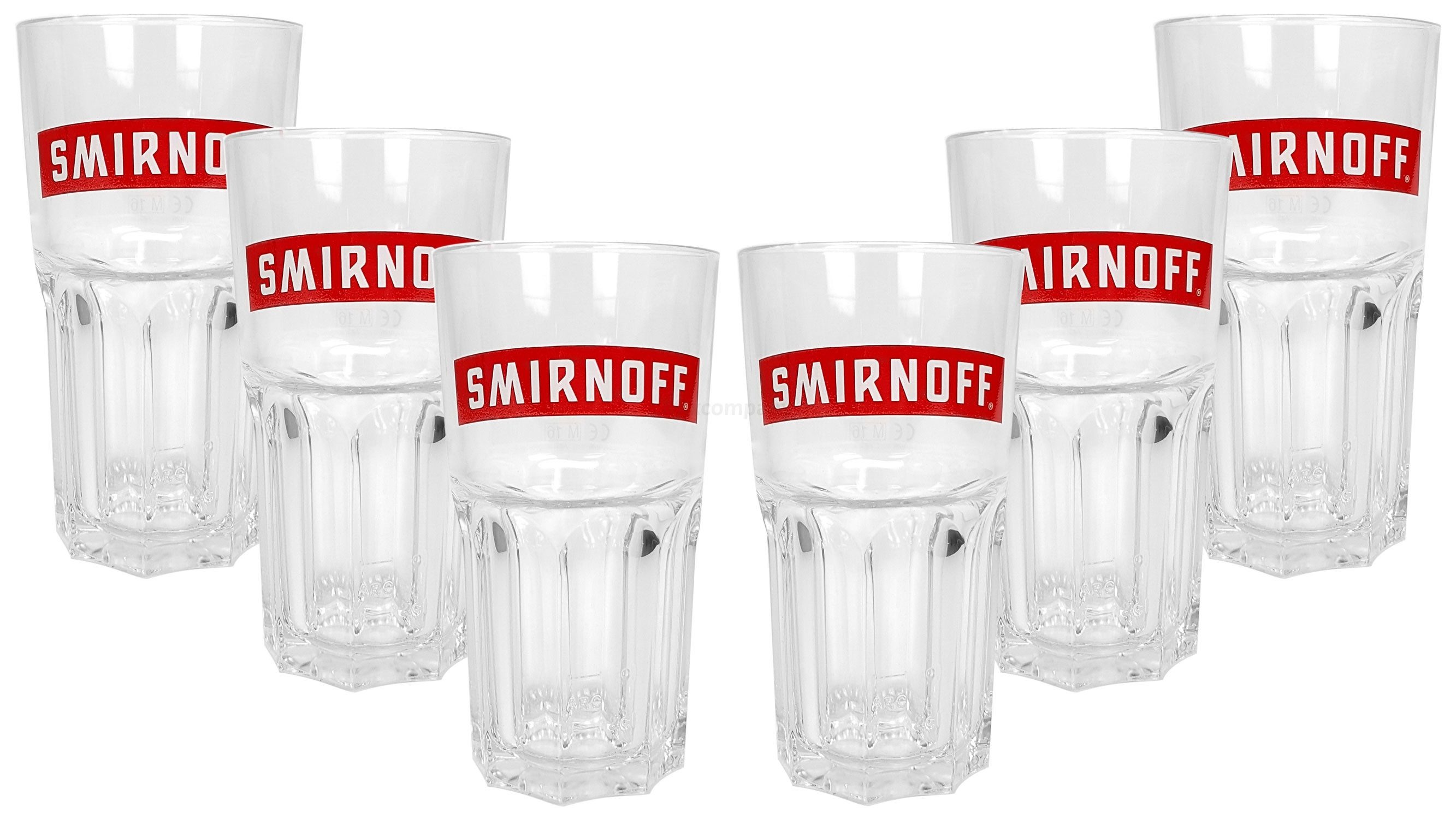 Smirnoff Glas Smirnoff Peppermint Twist Longdrink Glas Стекло - 6er Set