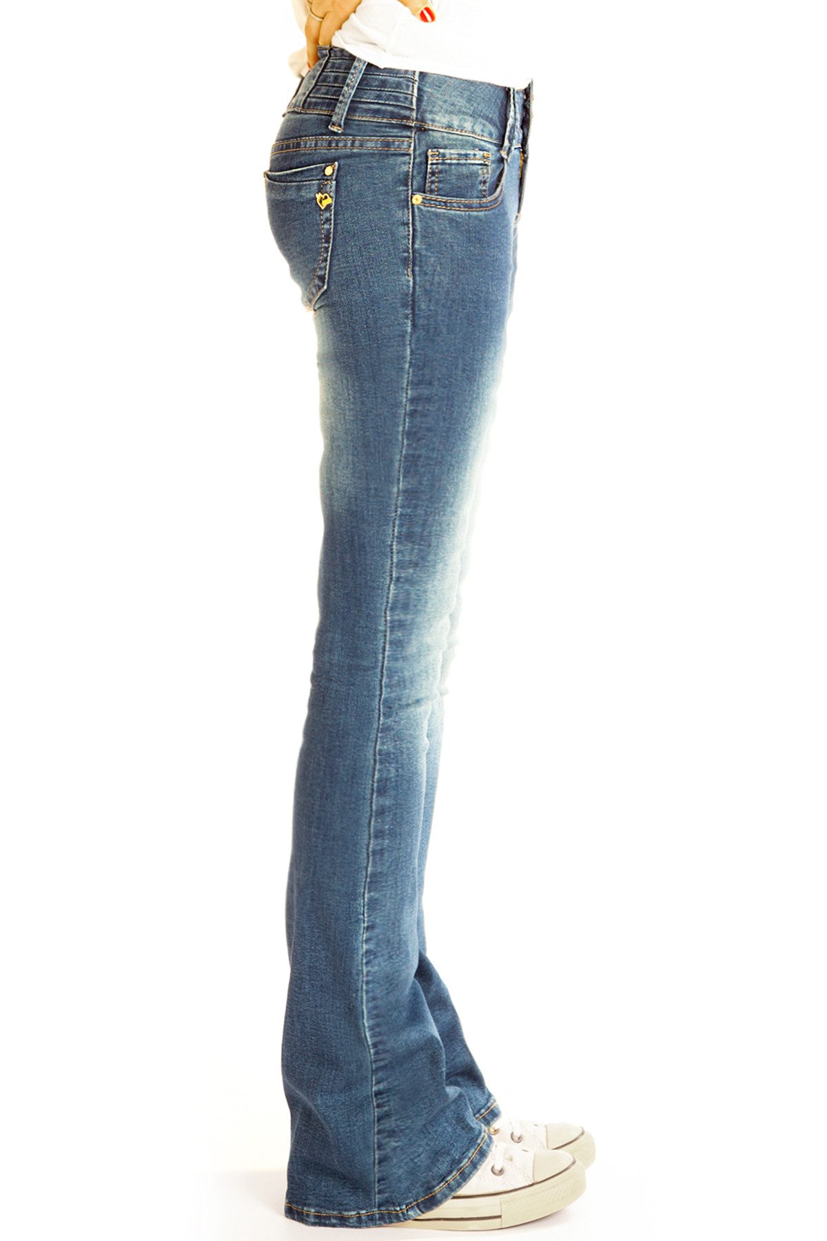 be styled Low-rise-Jeans Hüftjeans Bootcut Jeans low waist Stretch Hose - Damen - j38L-1 – Bild 4 von 5