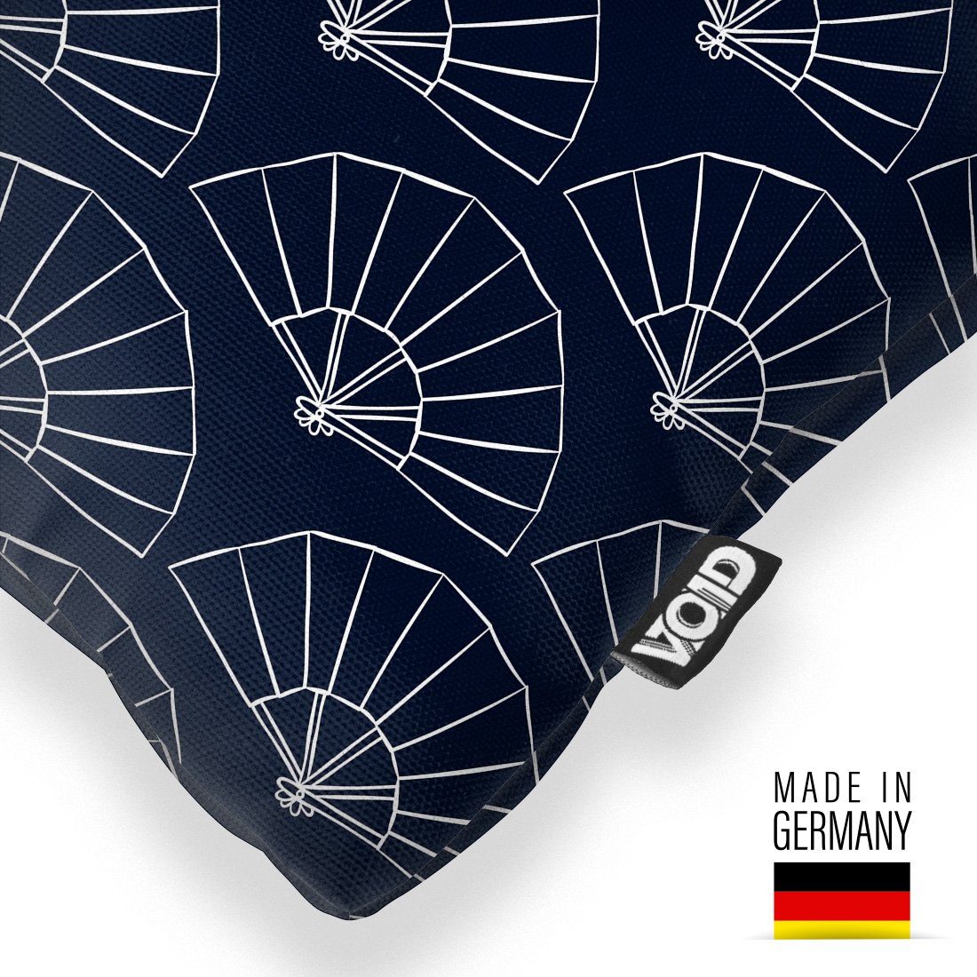 VOID Kissenbezug, (1 Stück), Asien Muster Japan Kultur Kabuki Blau Weiss Ton Kimono Orientalisch S