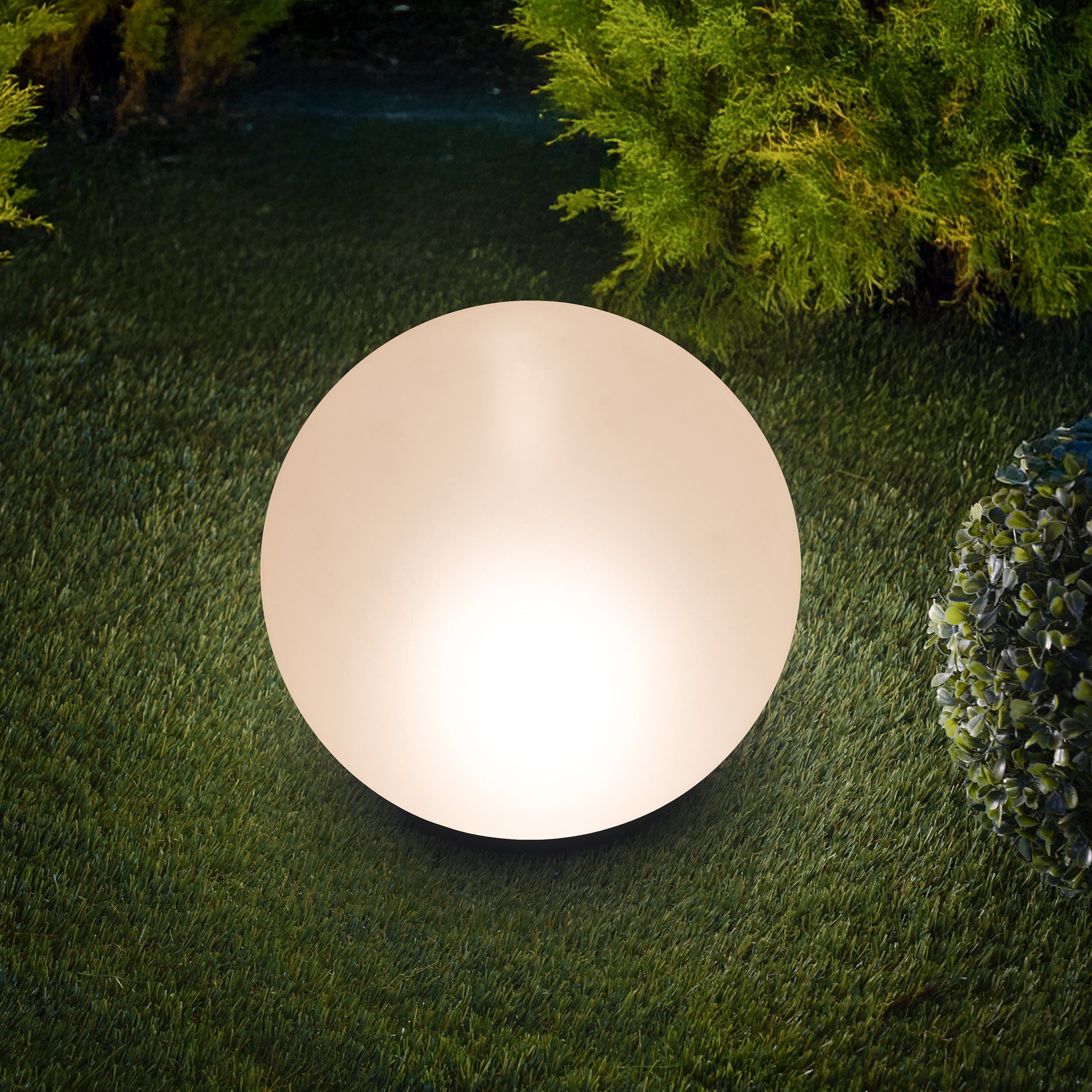 esotec LED Kugelleuchte RGB Solarkugel Liana Ø25cm CCT Fernbedienung 6500/4000/3000K 102639, LED fest integriert