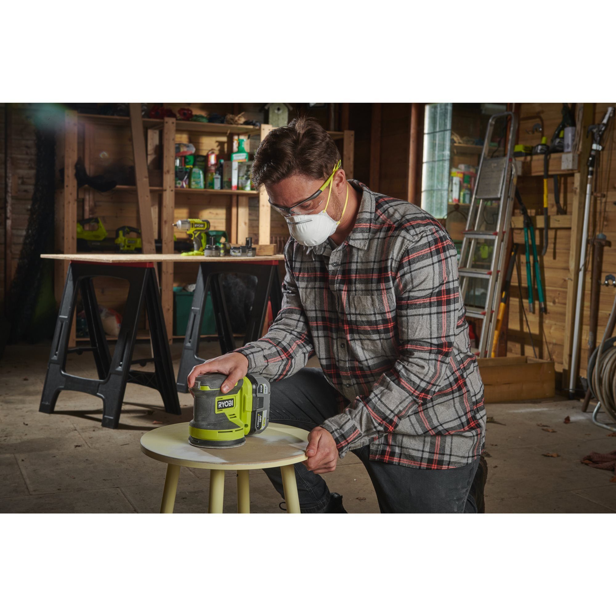 Ryobi Random Orbital Sander Ryobi ONE+ Cordless Random Orbital Sander RROS18-0