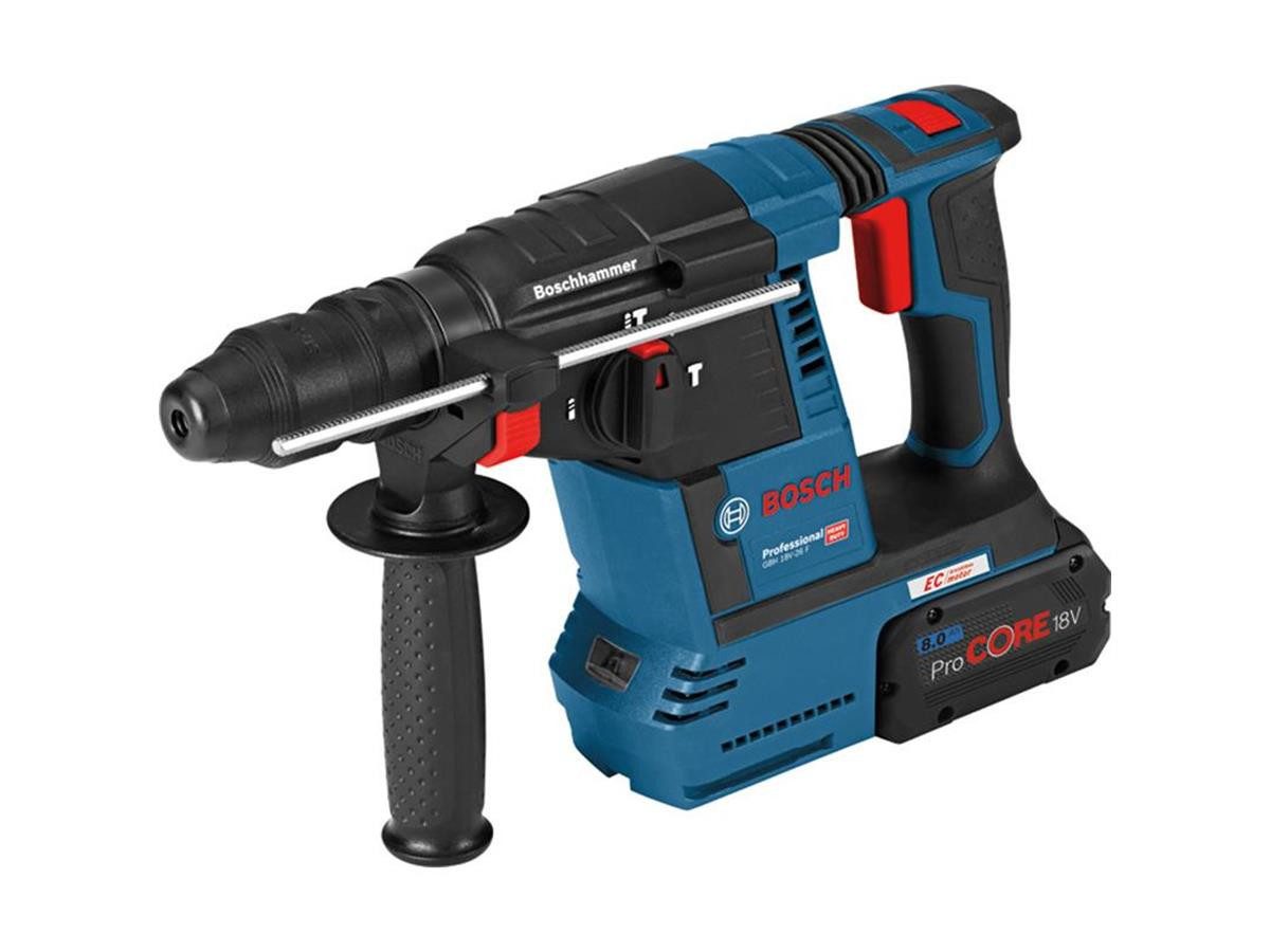 Bosch Professional Akku-Bohrhammer GBH 18 V-26 SDS-PLUS, 18 V, max. 890 U/min, (Solo), inkl. Wechselfutter und L-BOXX