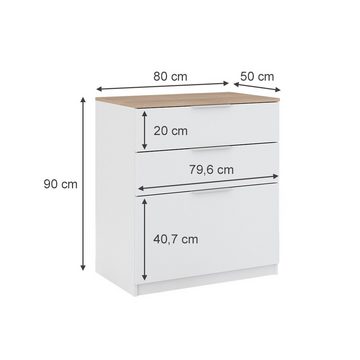 Vicco Kommode Anrichte Betti 80x90 cm Weiß Sonoma