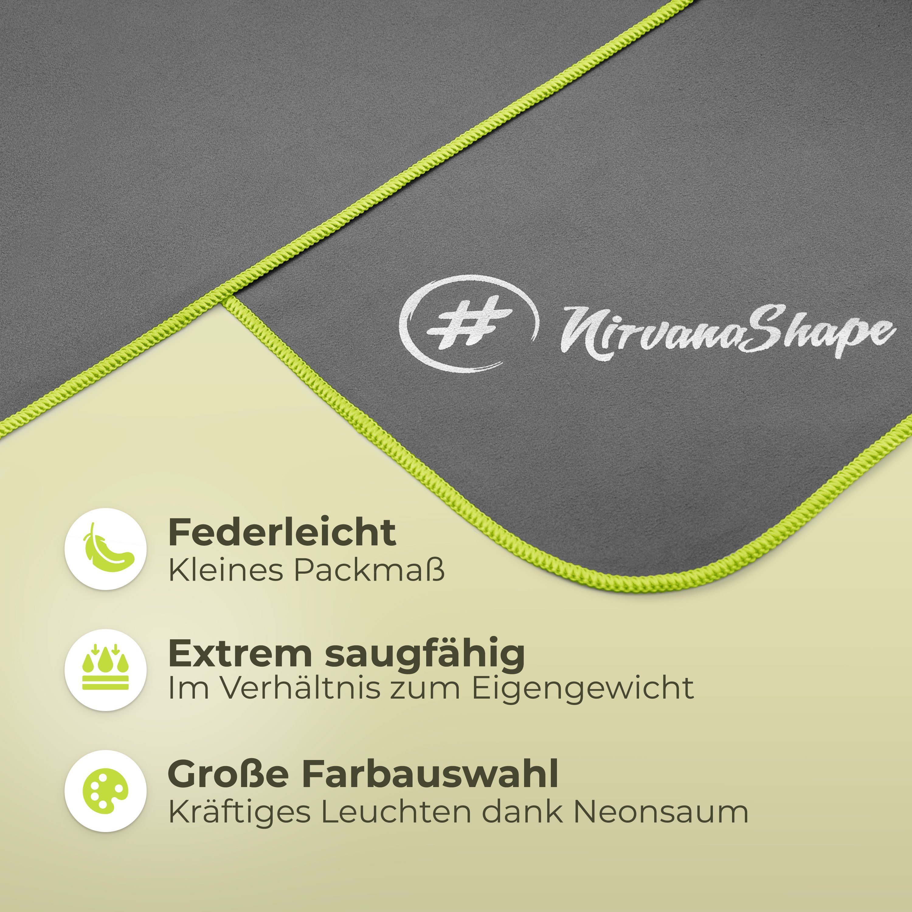 NirvanaShape Sporthandtuch Mikrofaser Handtuch, Badehandtuch, Reisehandtuch günstig online kaufen