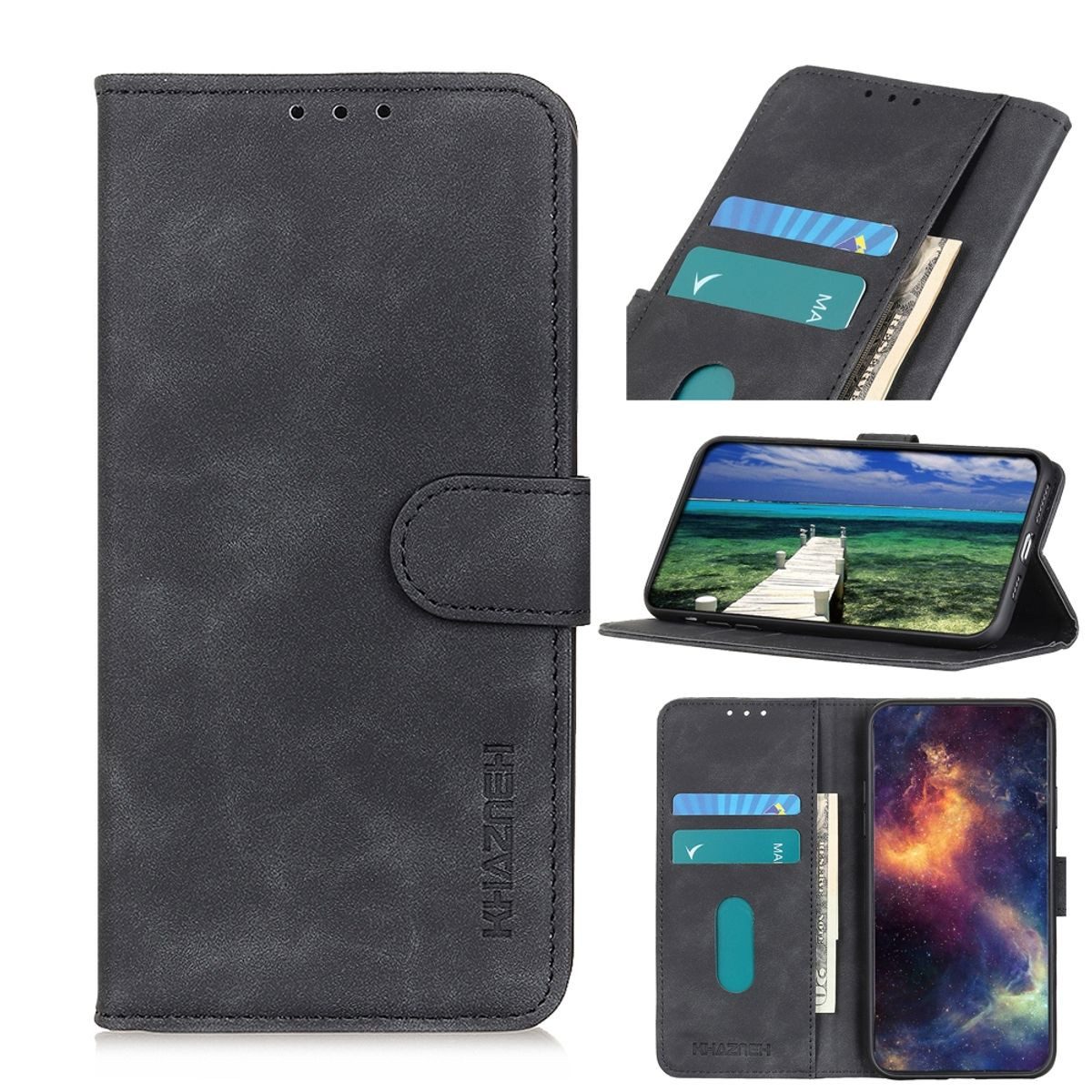 König Design Handyhülle ASUS Zenfone 9, Schutzhülle Schutztasche Case Cover Etuis Wallet Klapptasche Bookstyle