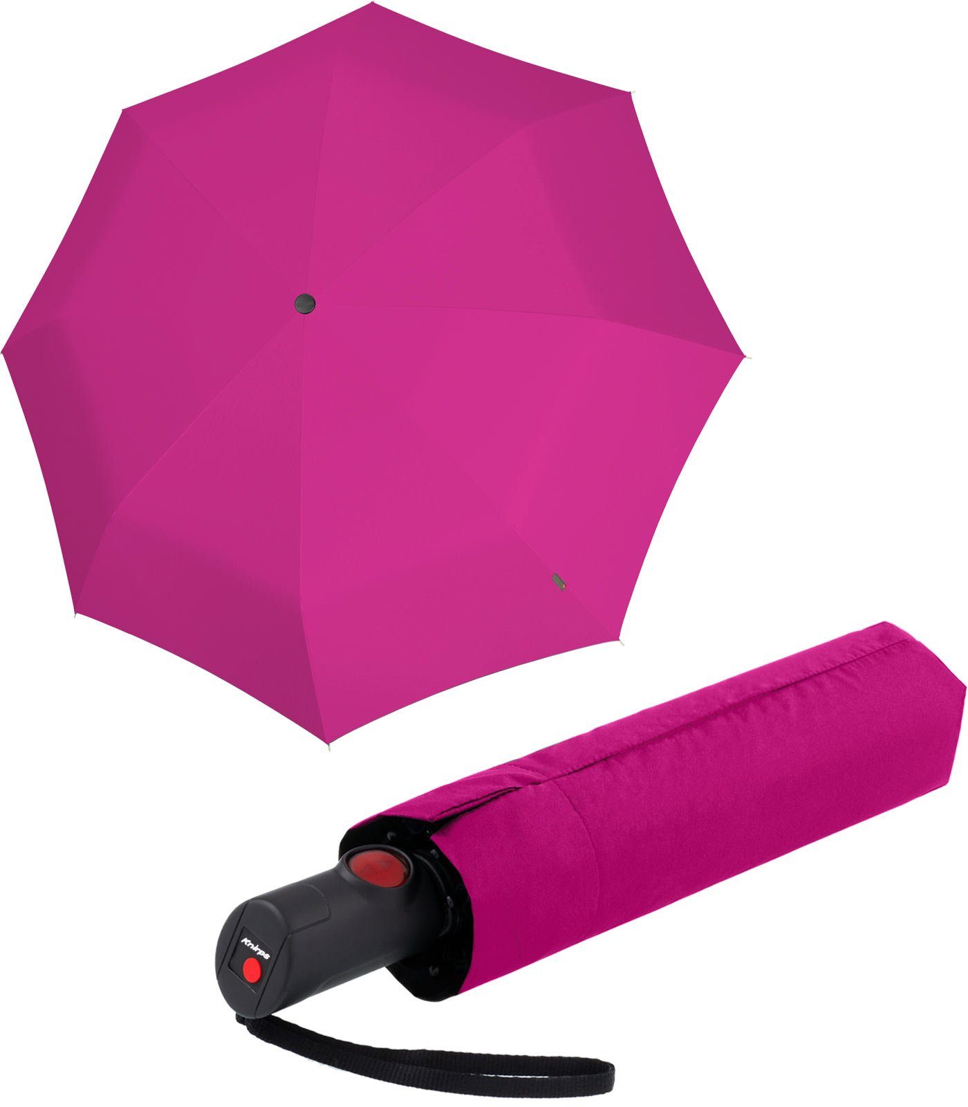 Knirps® Taschenregenschirm C.205 medium Duomatic Auf-Zu-Automatik, stabil und leicht Pink