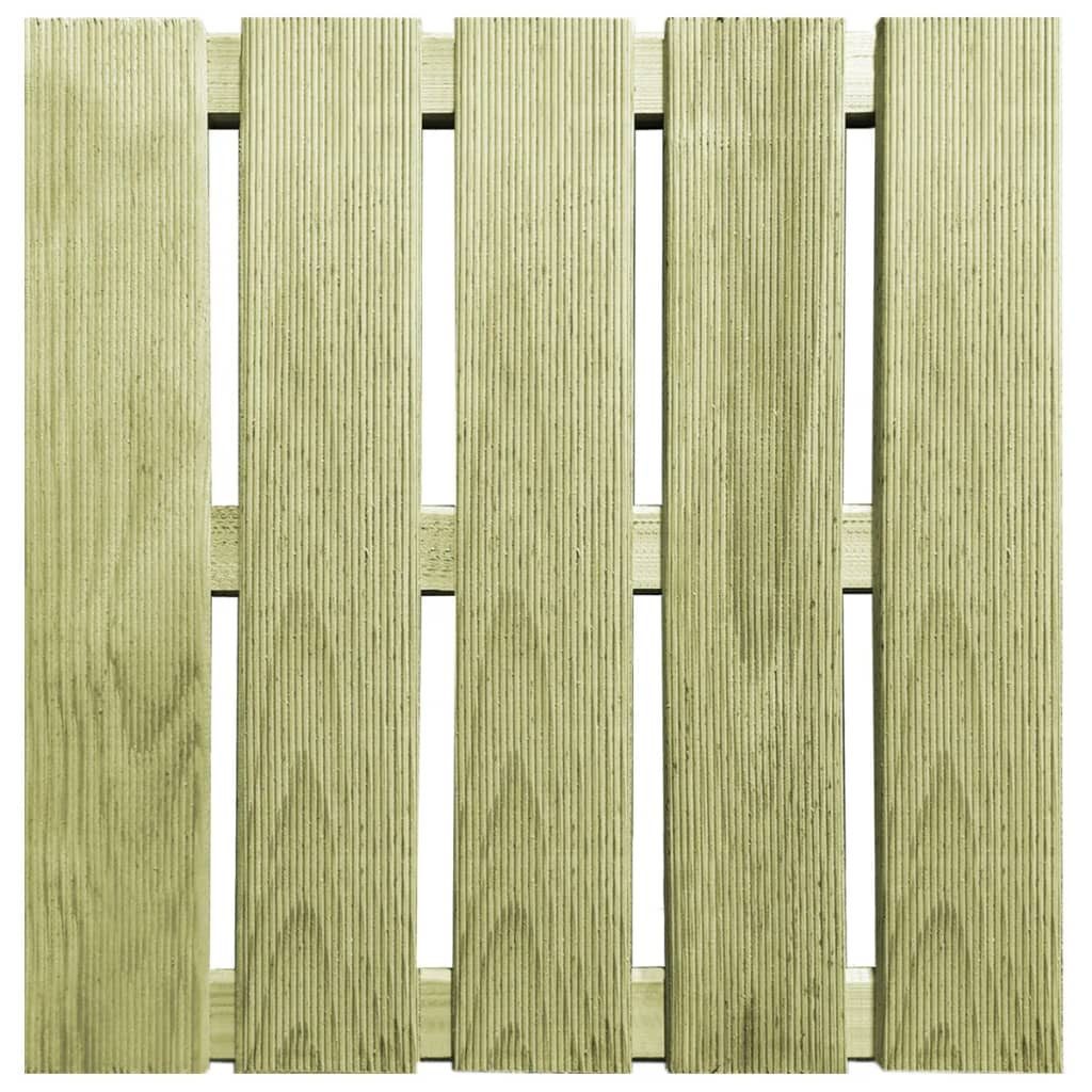 vidaXL Holzfliesen, Terrassenfliesen 24 Stk. 50×50 cm Grün Holz