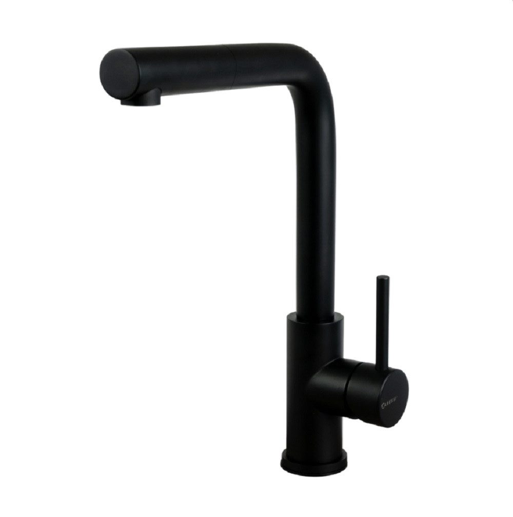 CARESSI Küchenarmatur CABL003BK U ND ECO Kartusche, Auslauf als L-Modell
