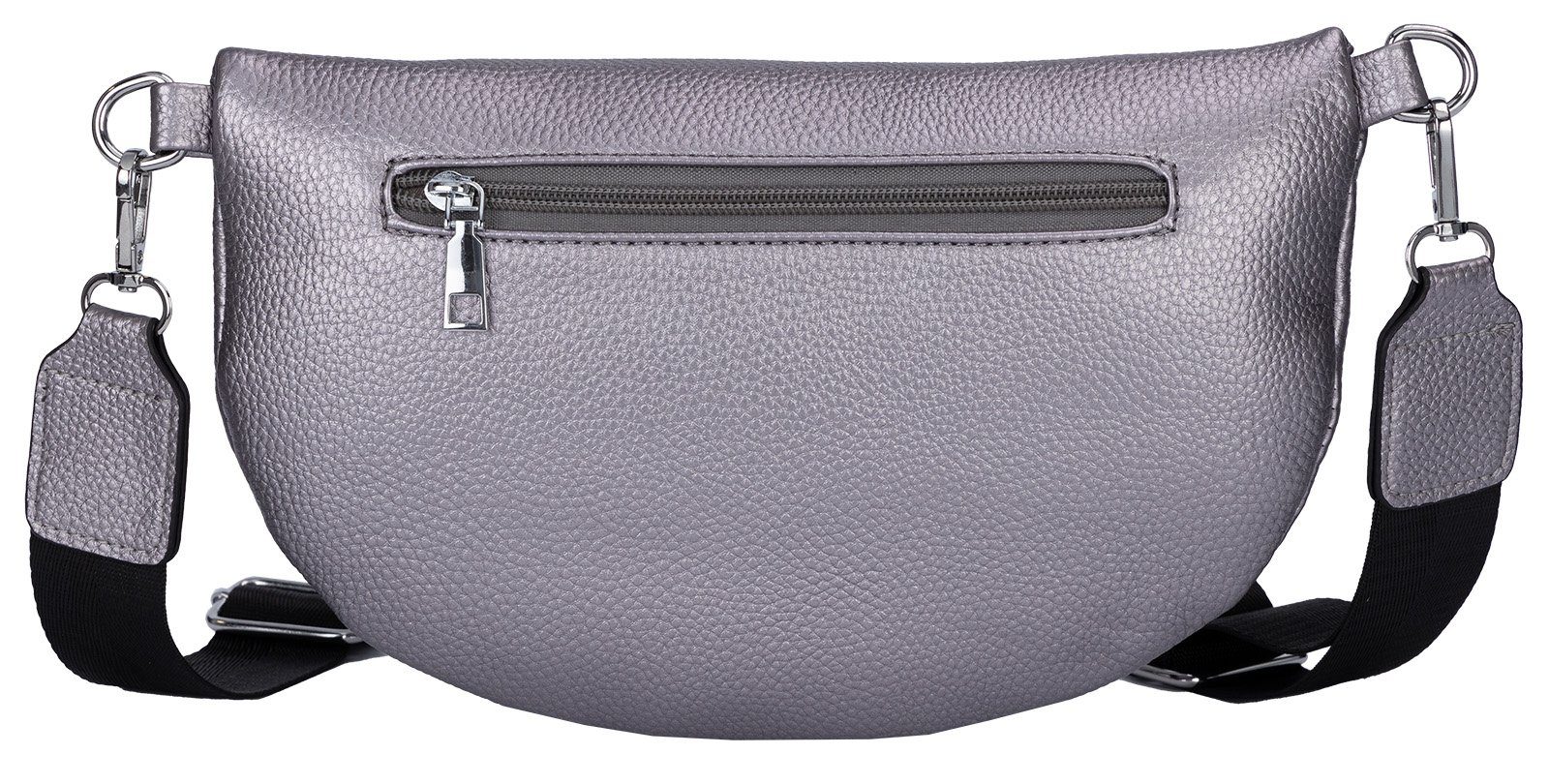 EAAKIE Gürteltasche Bauchtasche Umhängetasche Crossbody-Bag Kunstleder Italy-Design, als Schultertasche, CrossOver, Umhängetasche tragbar