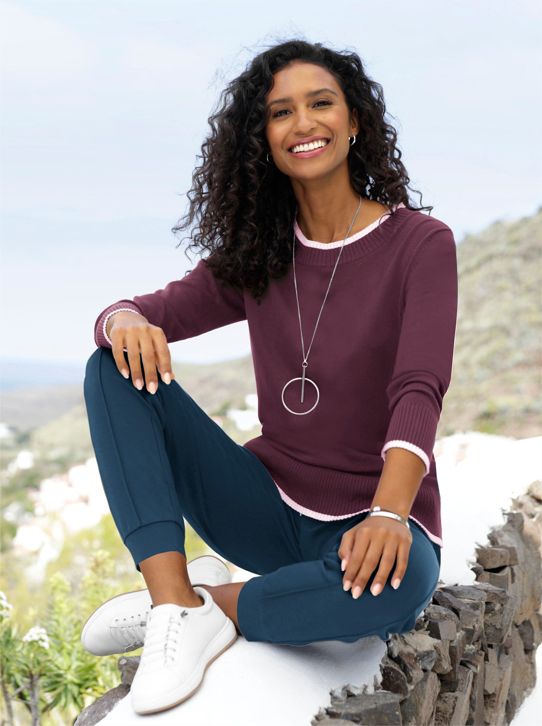 heine Strickpullover Pullover Langarm Feinstrick